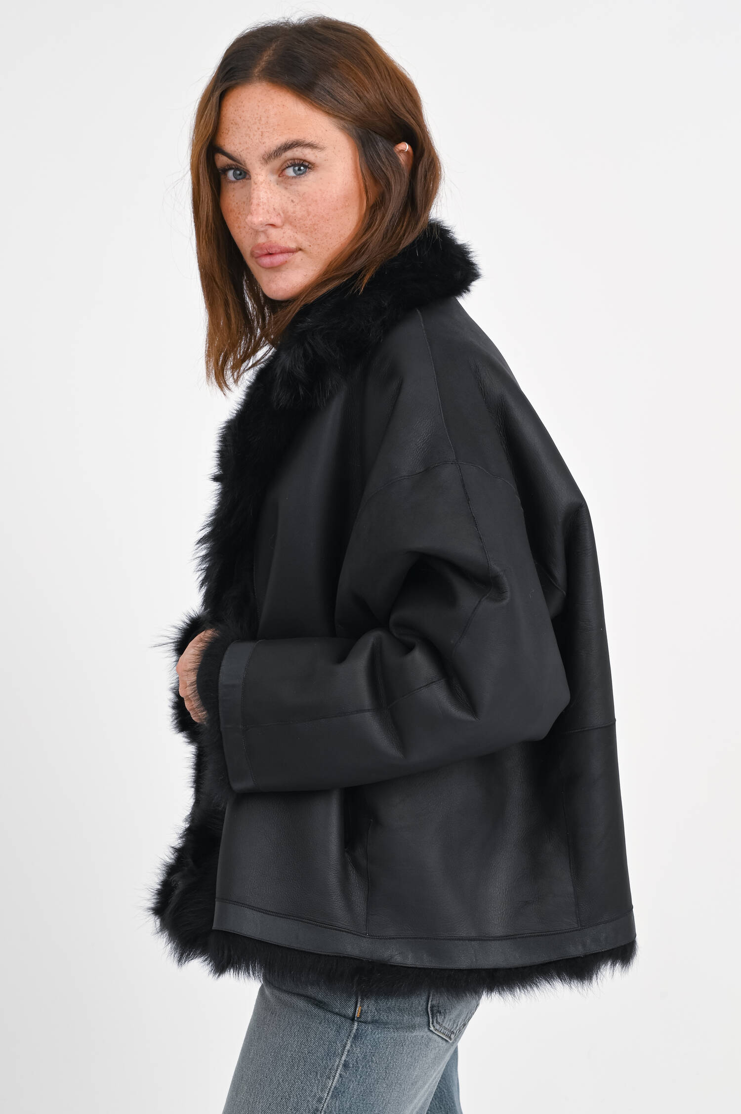 Wendejacke GATTI mit Knöpfen in Schwarz