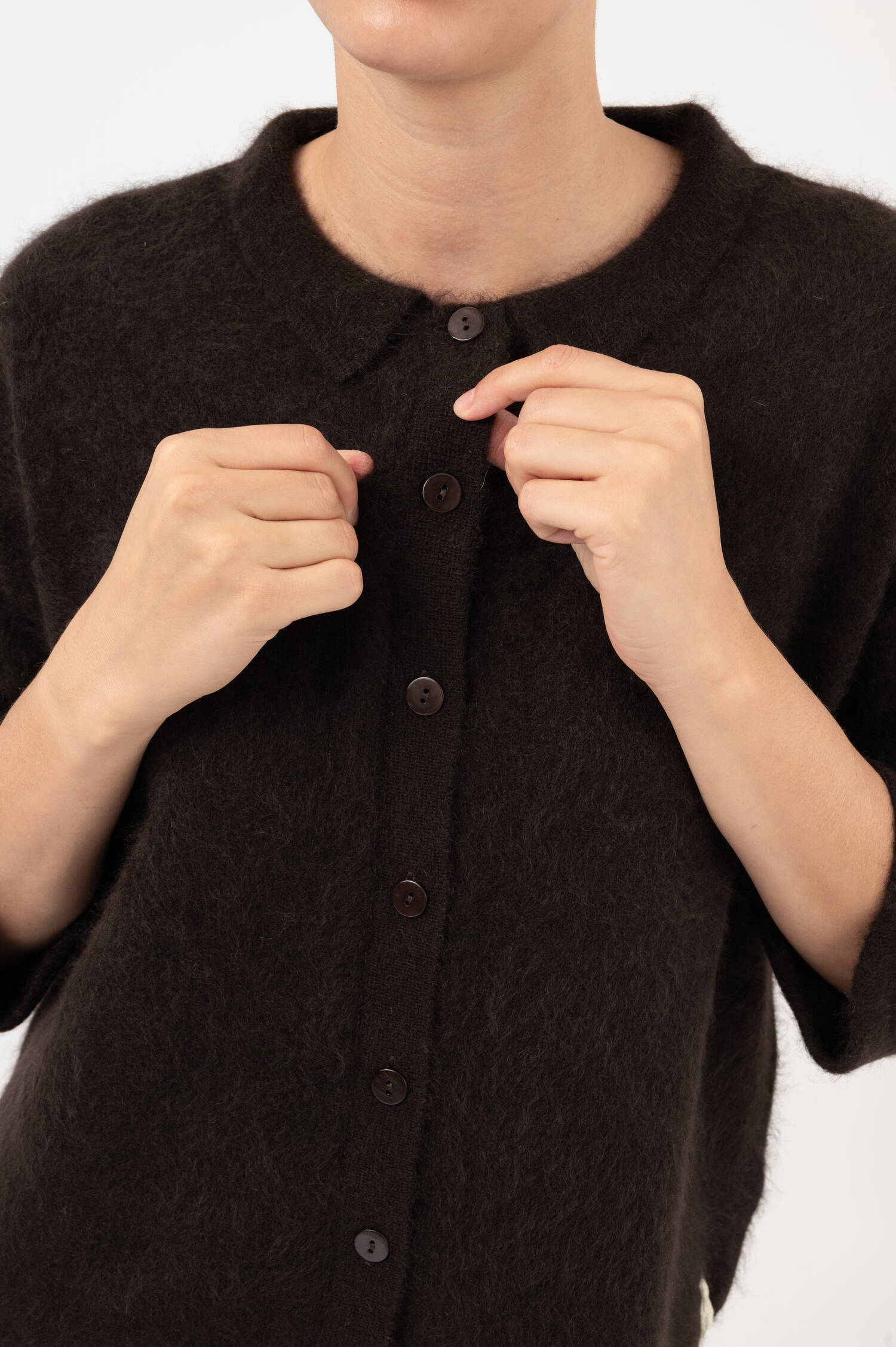 Hairy Cashmere Cardigan in Braun Hairy Cashmere Cardigan in Braun