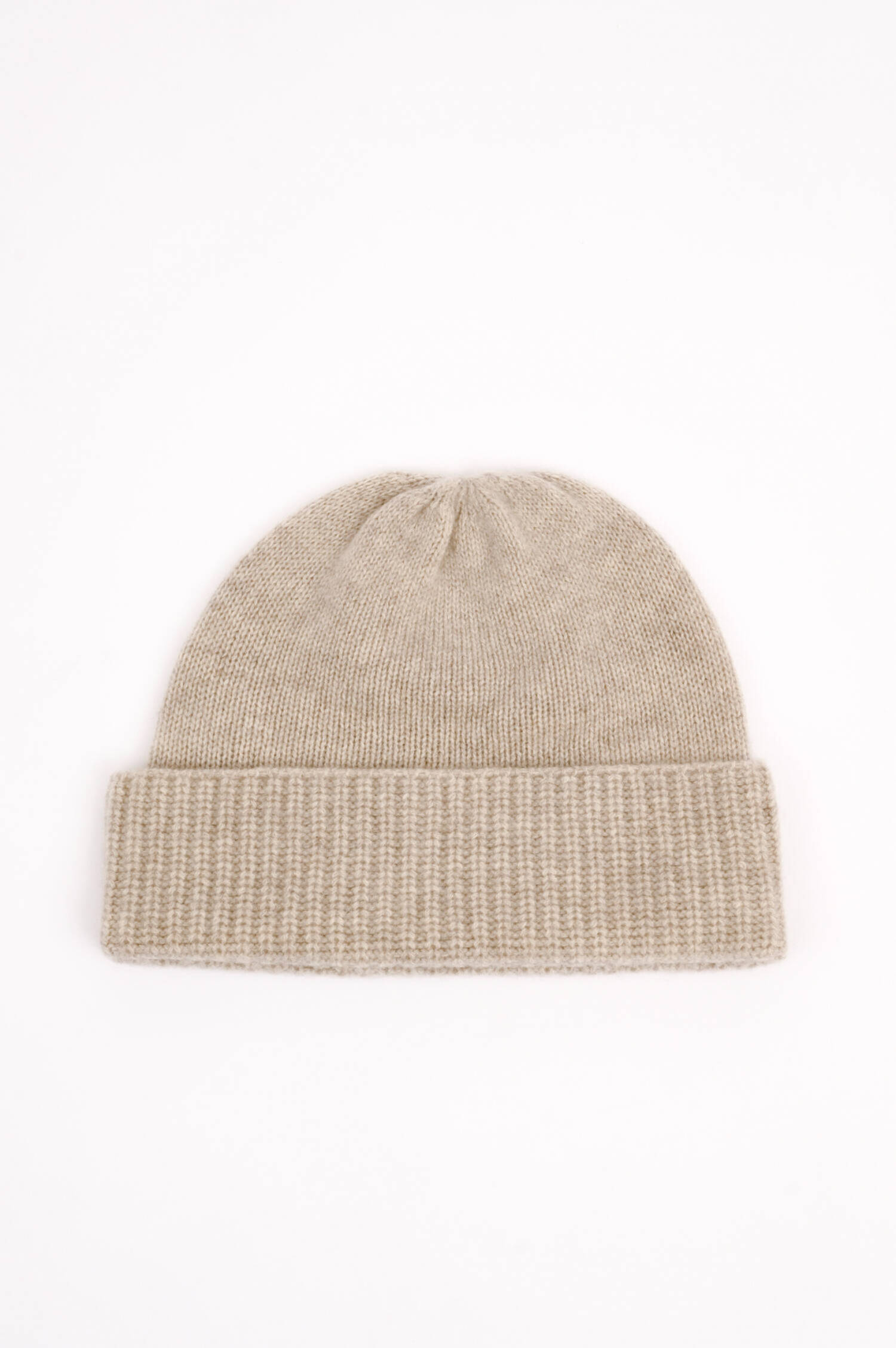Cashmere Mütze in Beige meliert