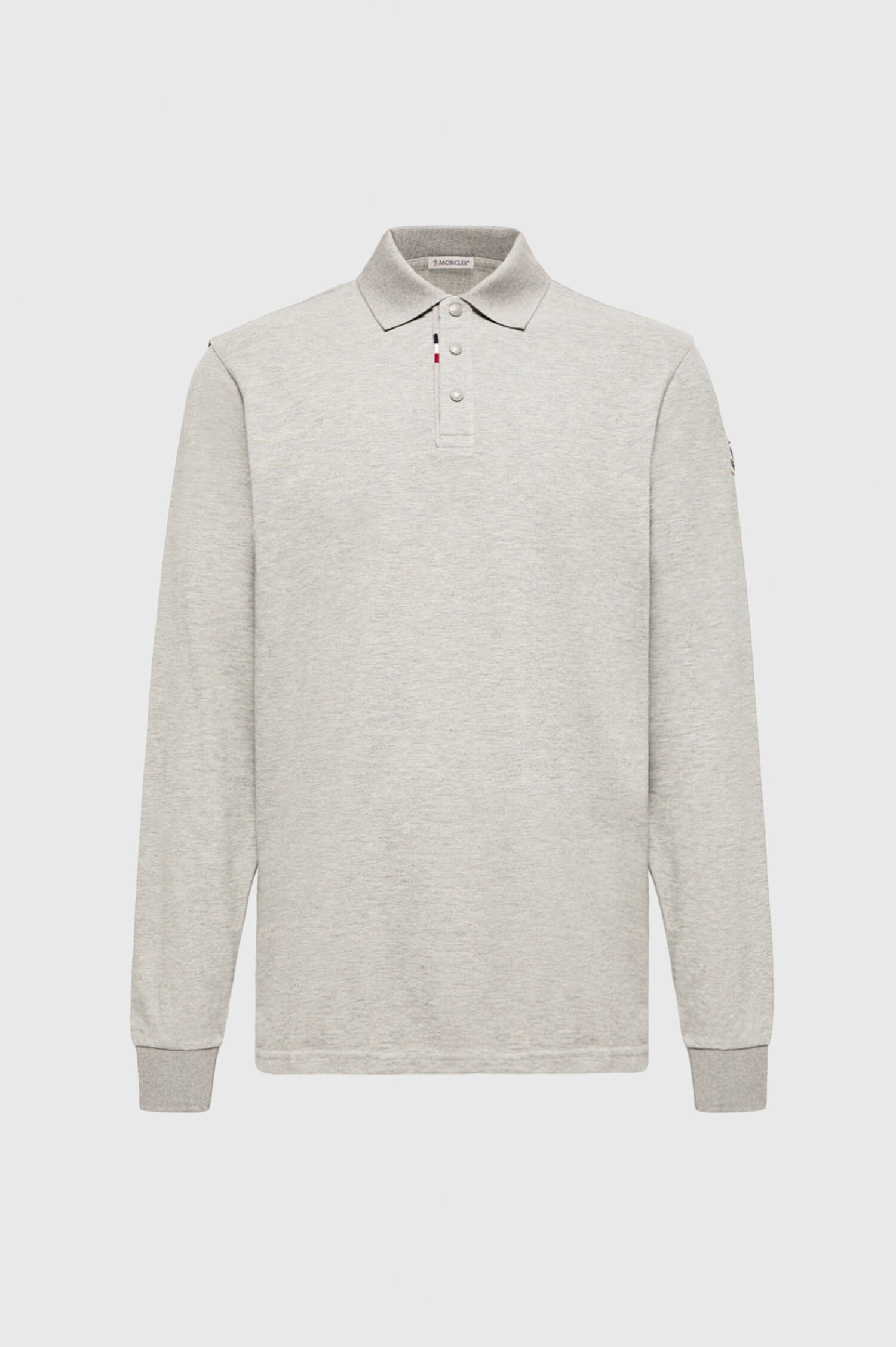 Poloshirt aus Baumwollpiqué in Grau meliert Poloshirt aus Baumwollpiqué in Grau meliert