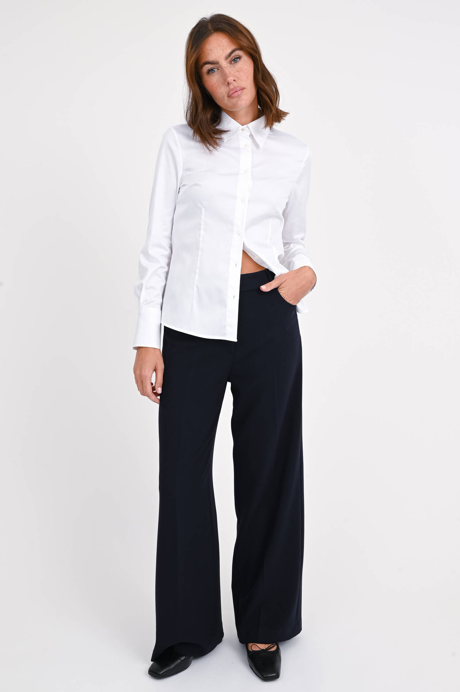 Slim-Fit-Bluse ORI in Weiß