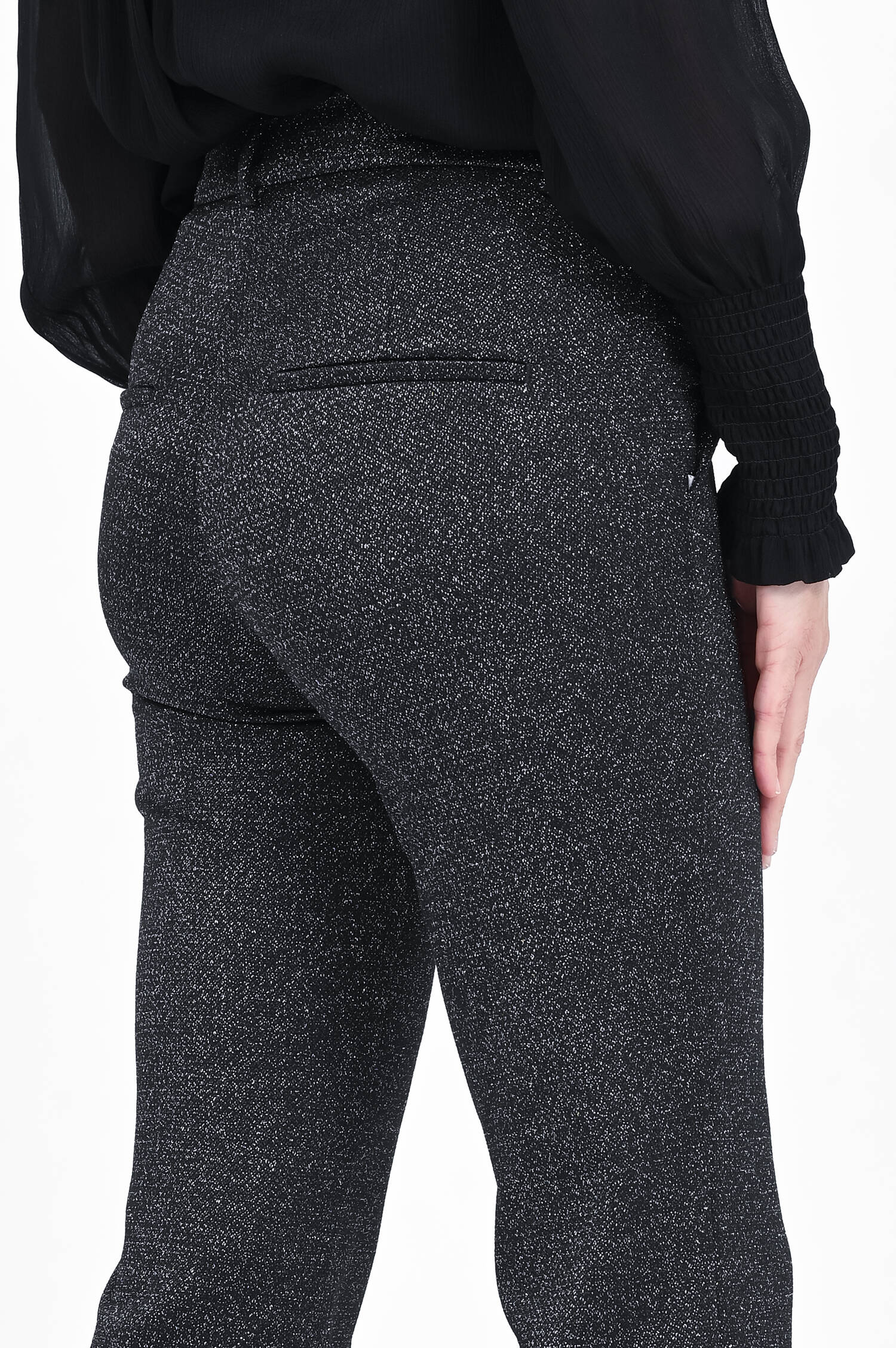 Hose mit Glitzer Optik in Black/Silver Hose mit Glitzer Optik in Black/Silver