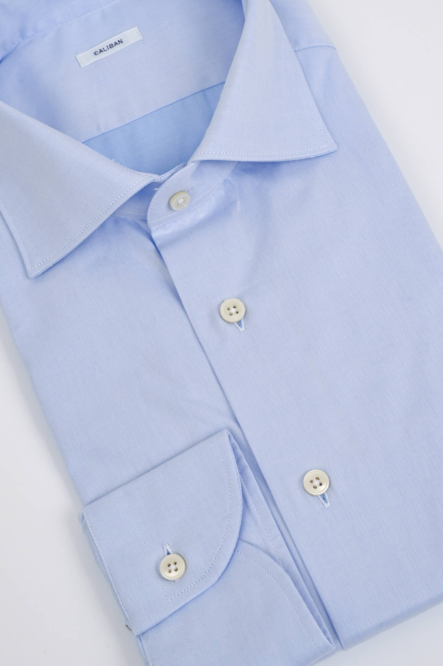 Hemd aus Baumwoll-Twill in Hellblau