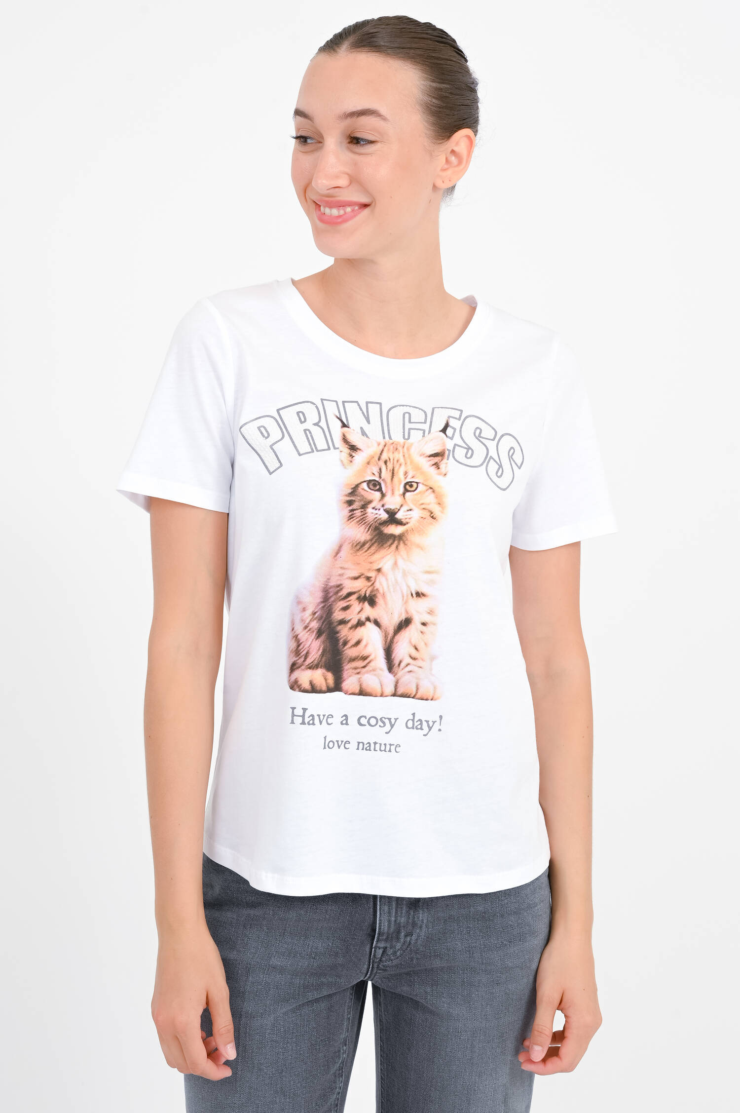 T-Shirt CAT in Weiß