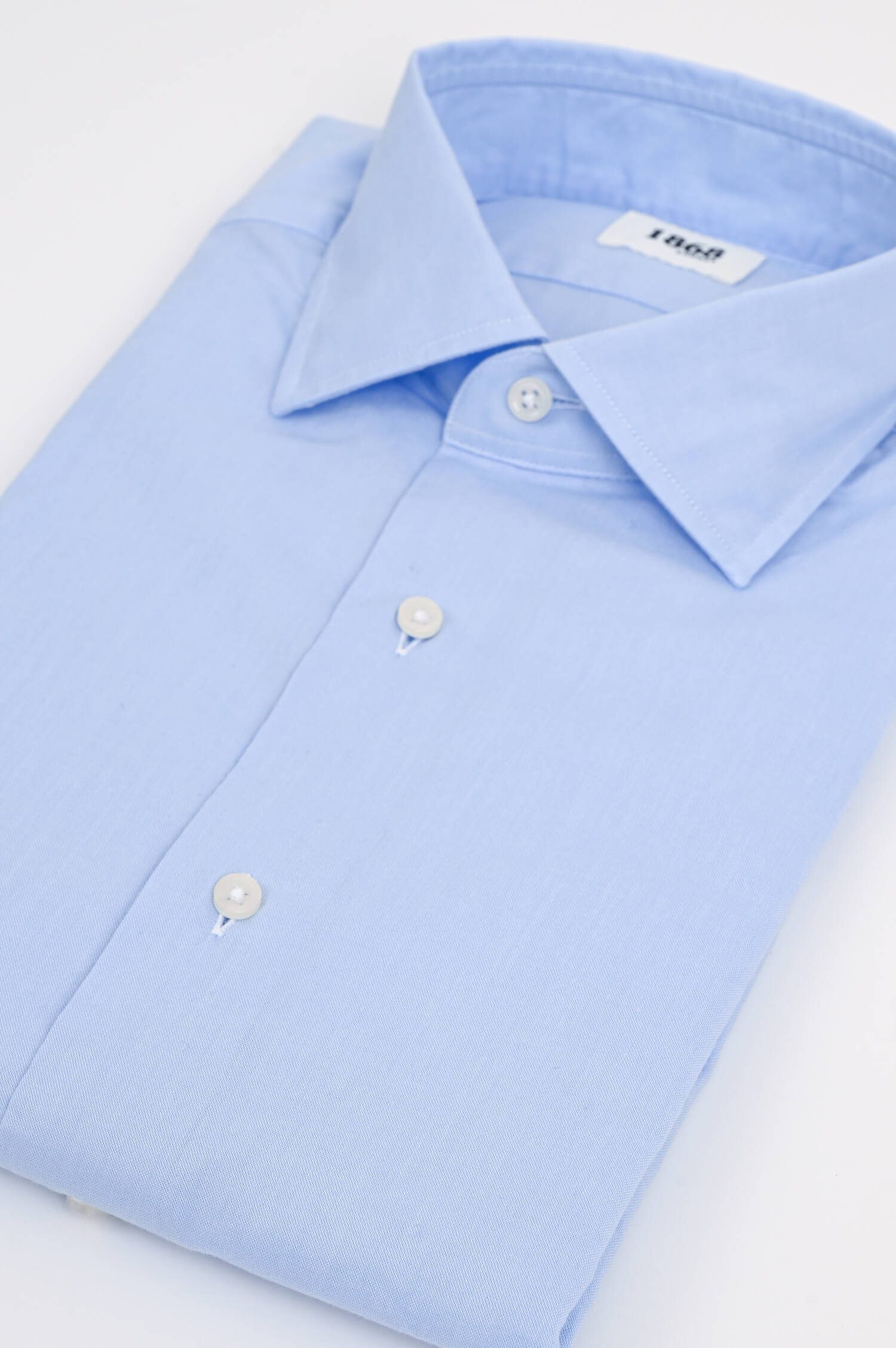 Baumwoll Hemd in Hellblau