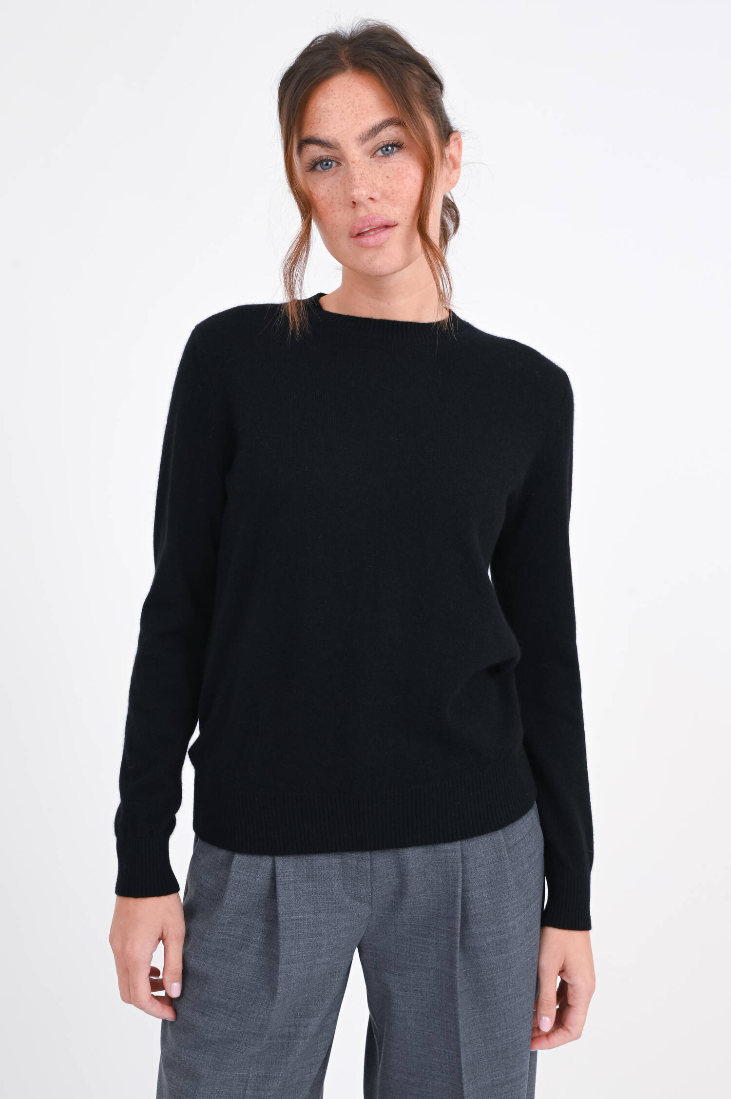 Cashmere-Pullover in Schwarz