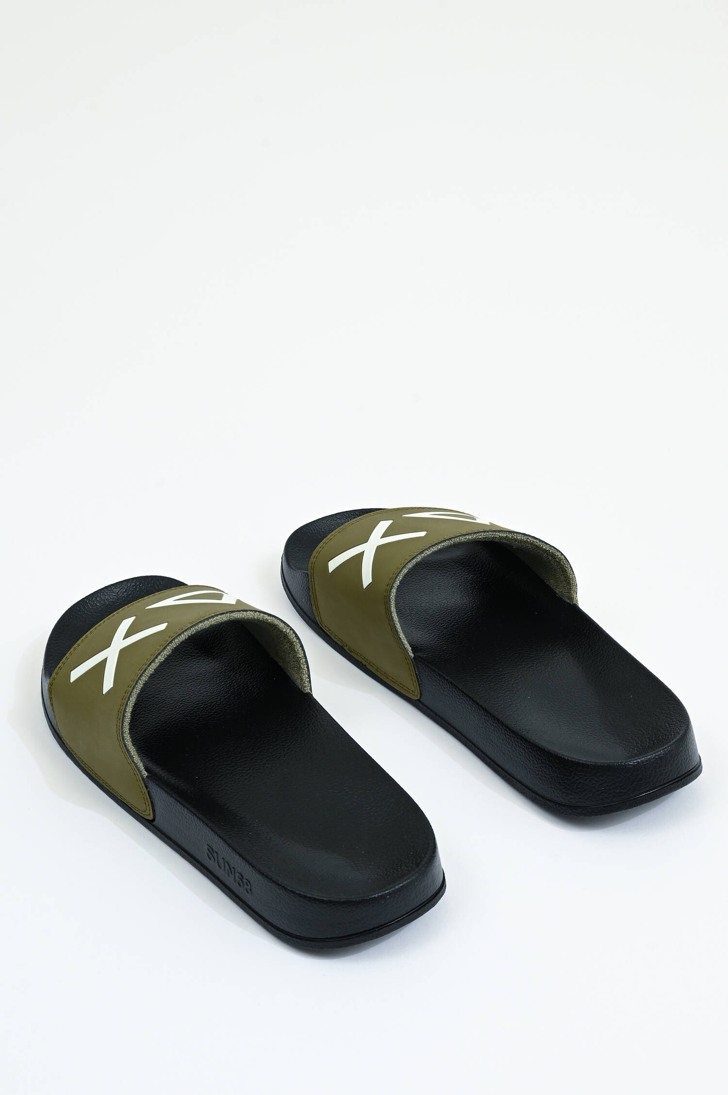 Beach Slipper in Schwarz/Khaki