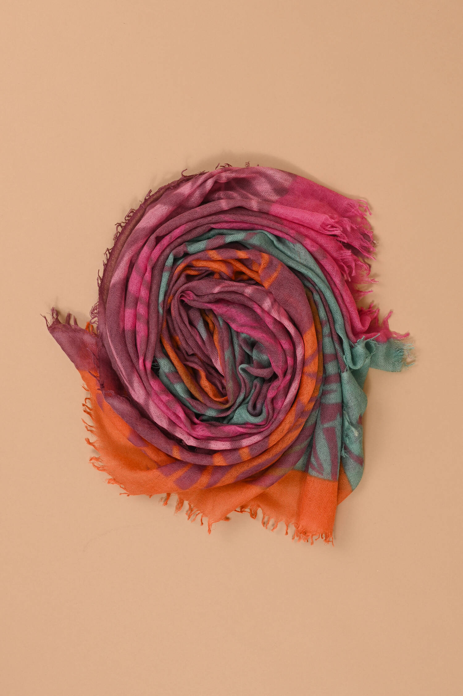 Cashmere-Schal TROPIC in Multicolor gemustert