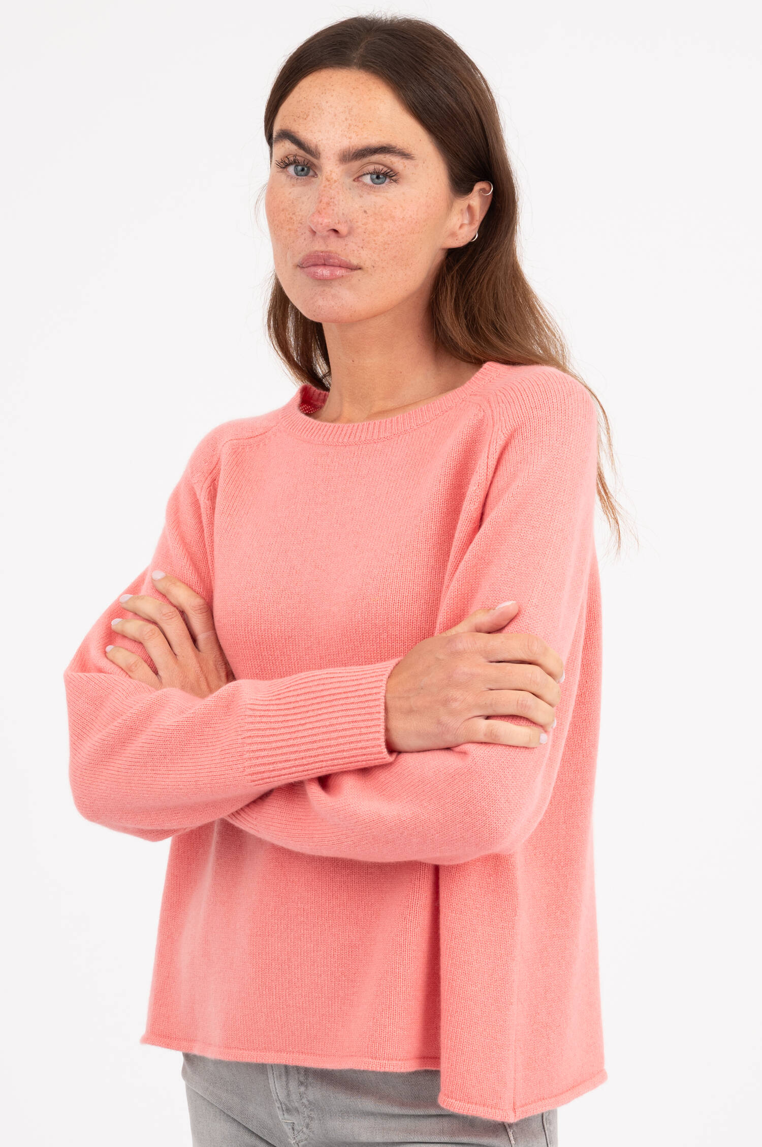 Cashmere Pullover in Koralle Cashmere Pullover in Koralle