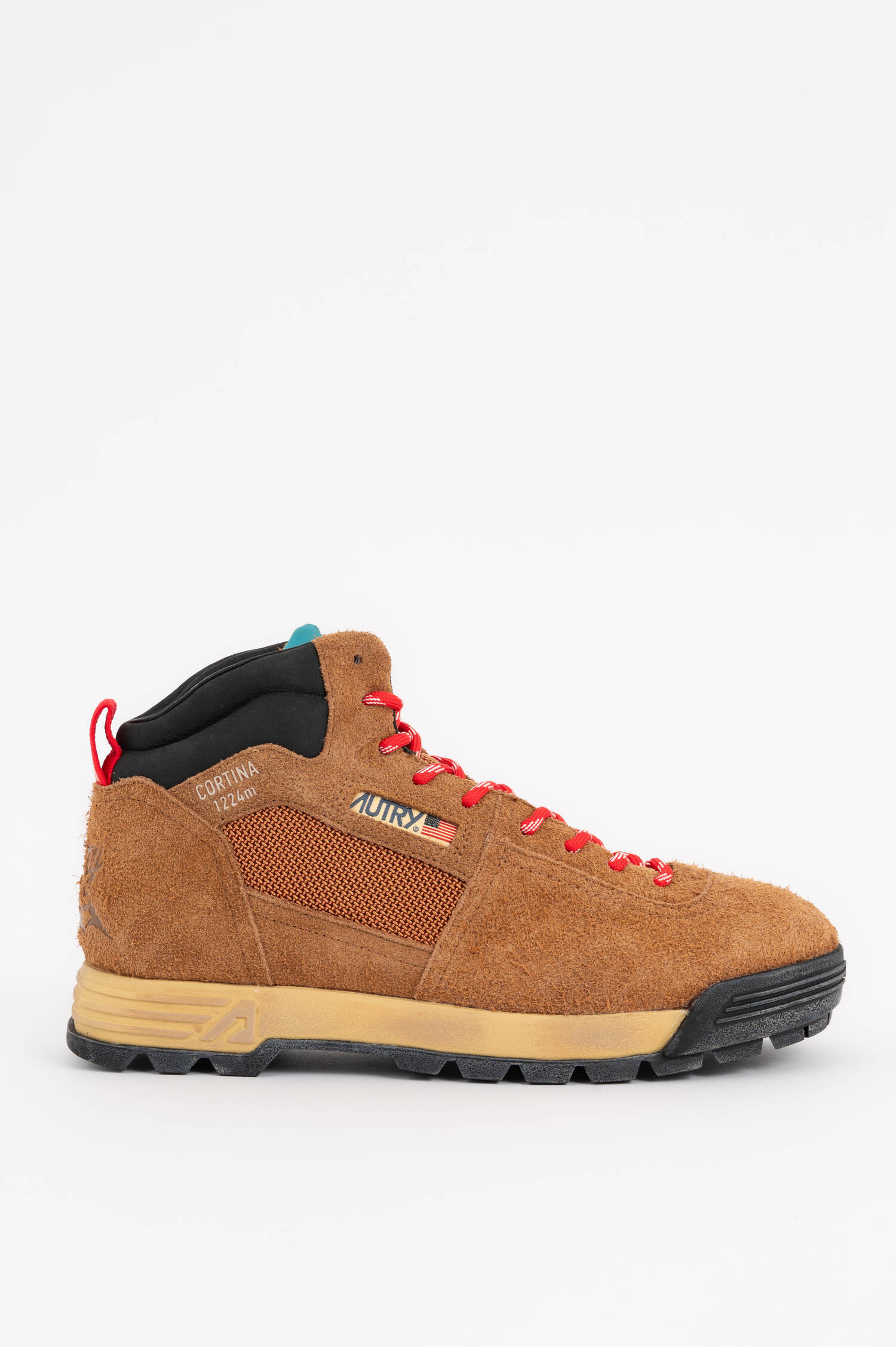 Suede Winterstiefel MALGA in Braun/Rot