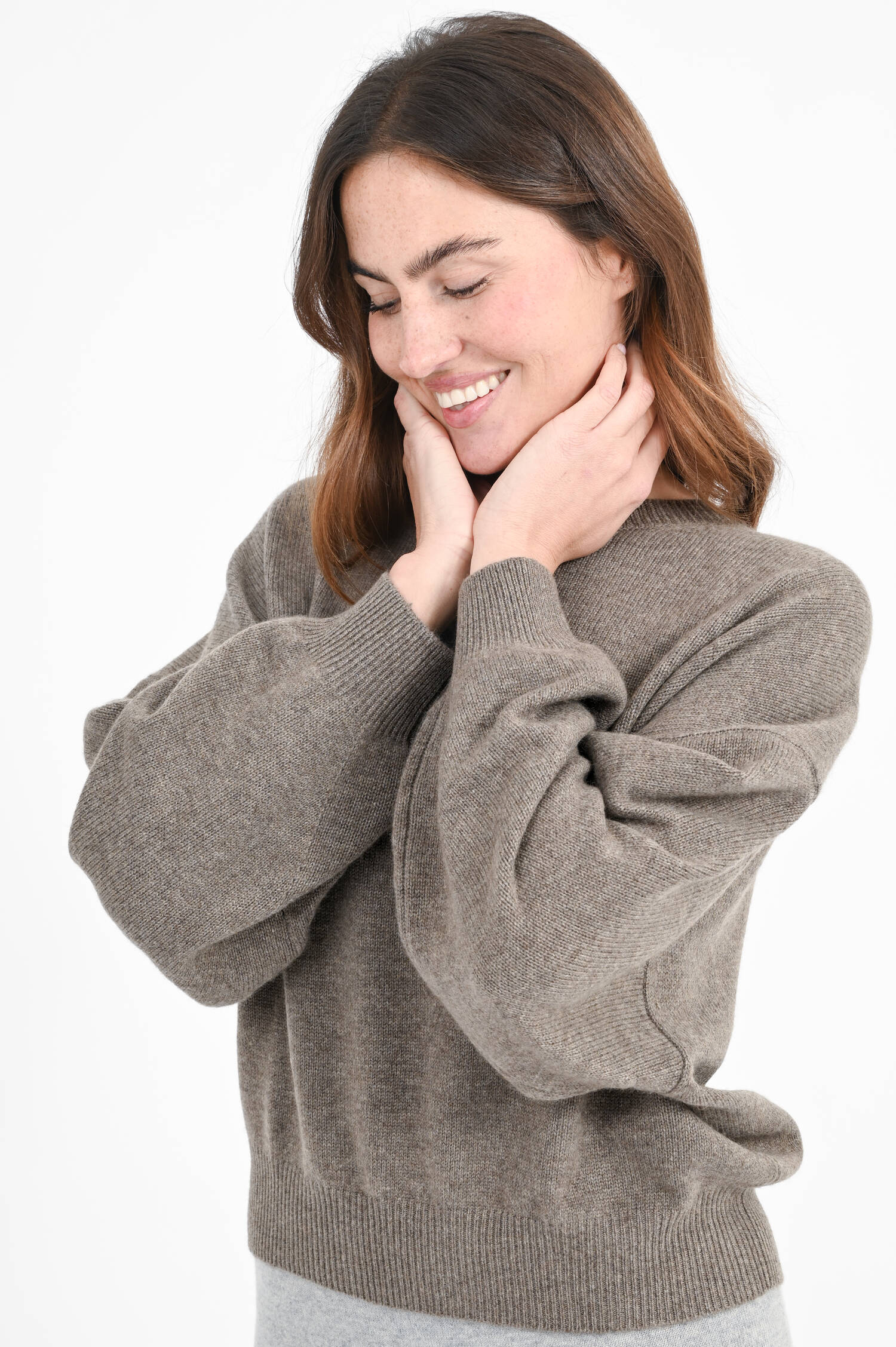 Cashmere-Strickpullover in Truffle Cashmere-Strickpullover in Truffle