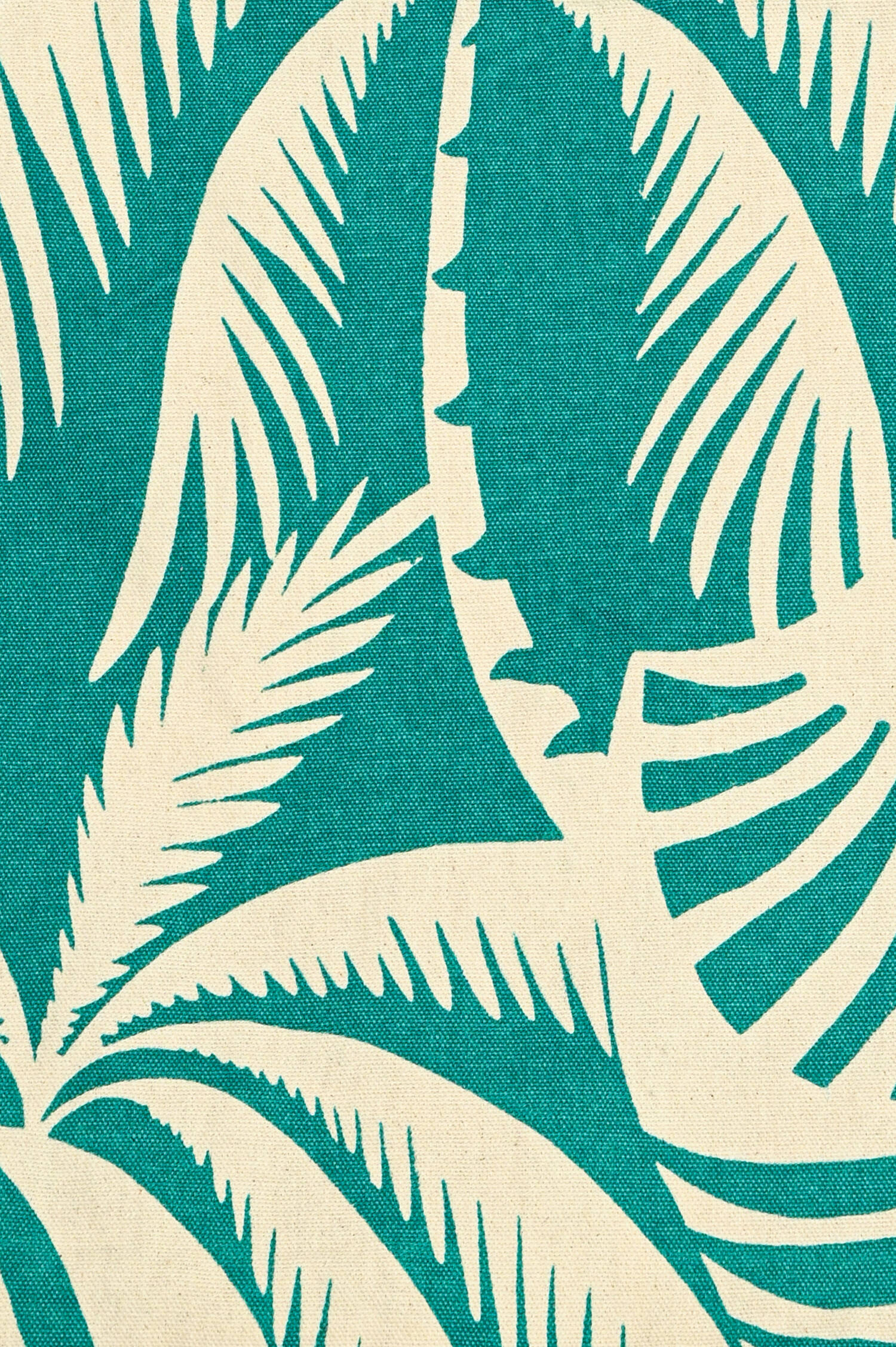 Tasche mit Palmen-Muster in Grün/Natur Tasche mit Palmen-Muster in Grün/Natur