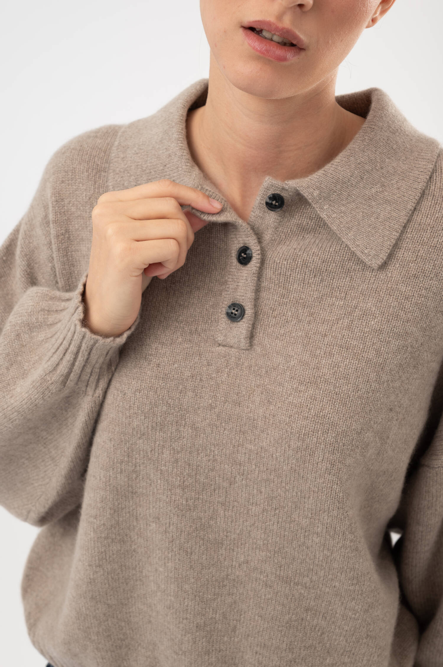 Cashmere-Pullover KINGS ROAD in Beige Cashmere-Pullover KINGS ROAD in Beige