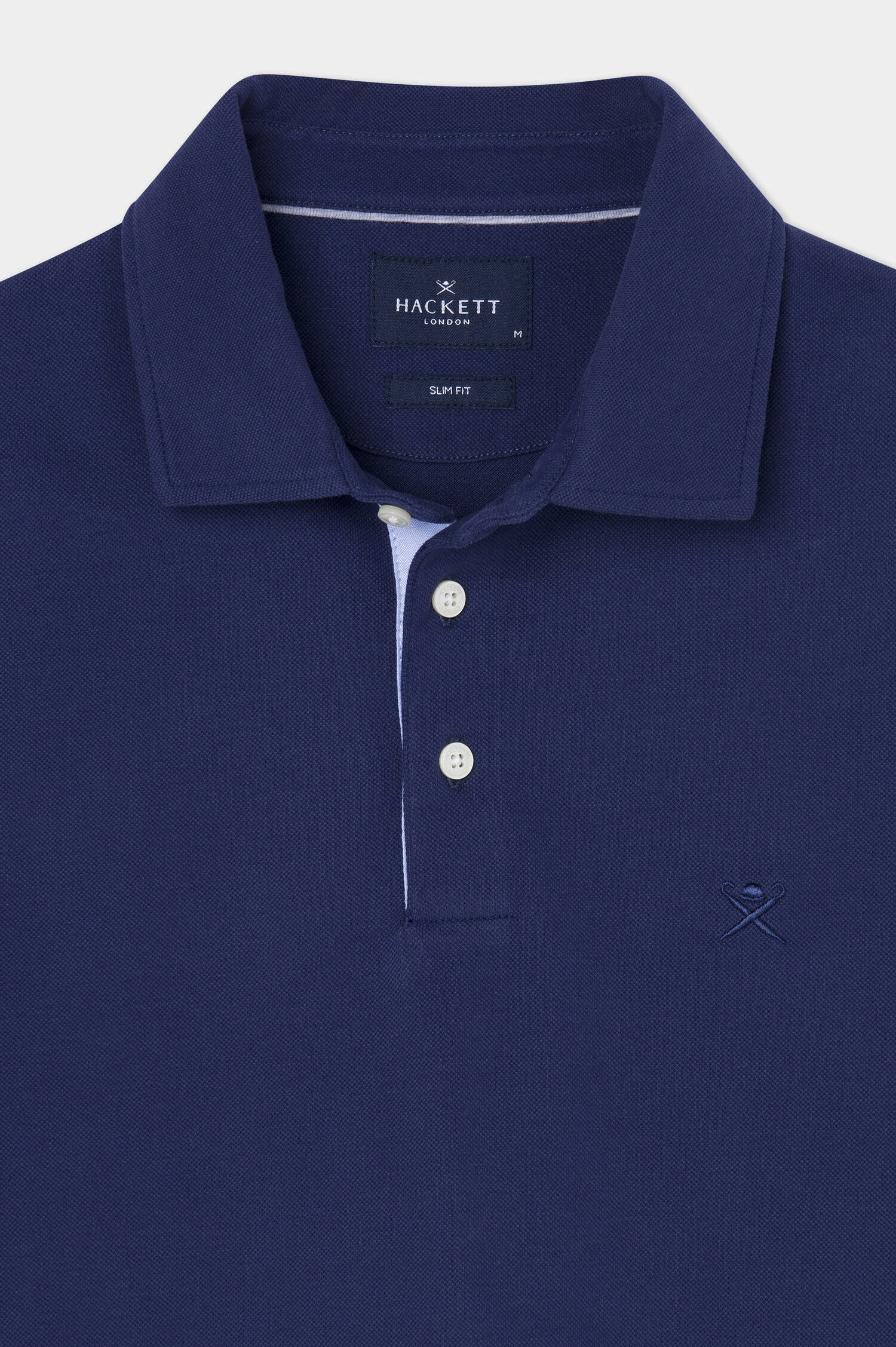  Polo-Shirt mit gesticktem Logo in Navy