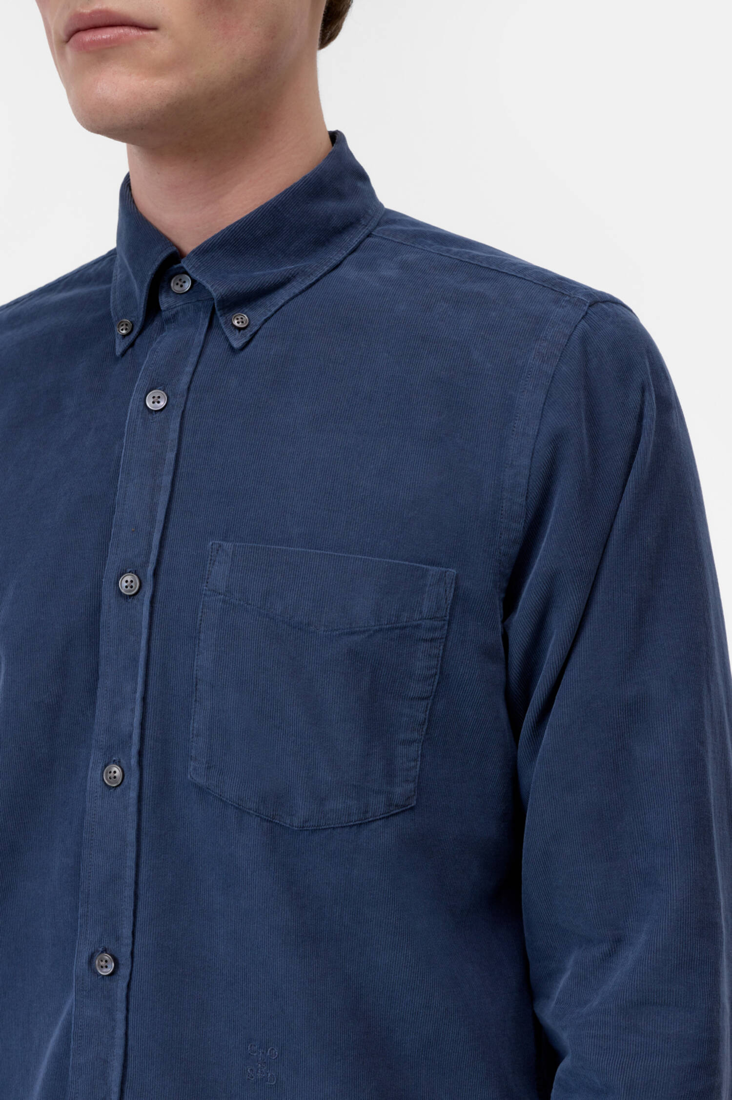 Button-Down Cord-Hemd in Blau Button-Down Cord-Hemd in Blau