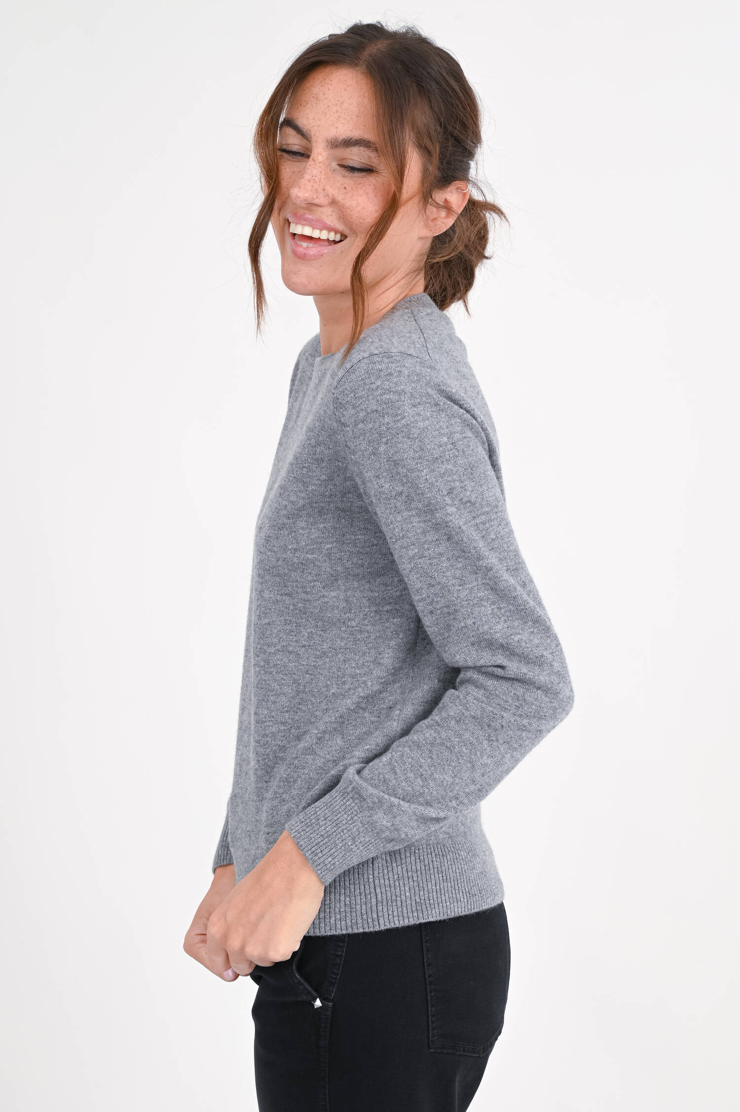 Cashmere Pullover in Grau