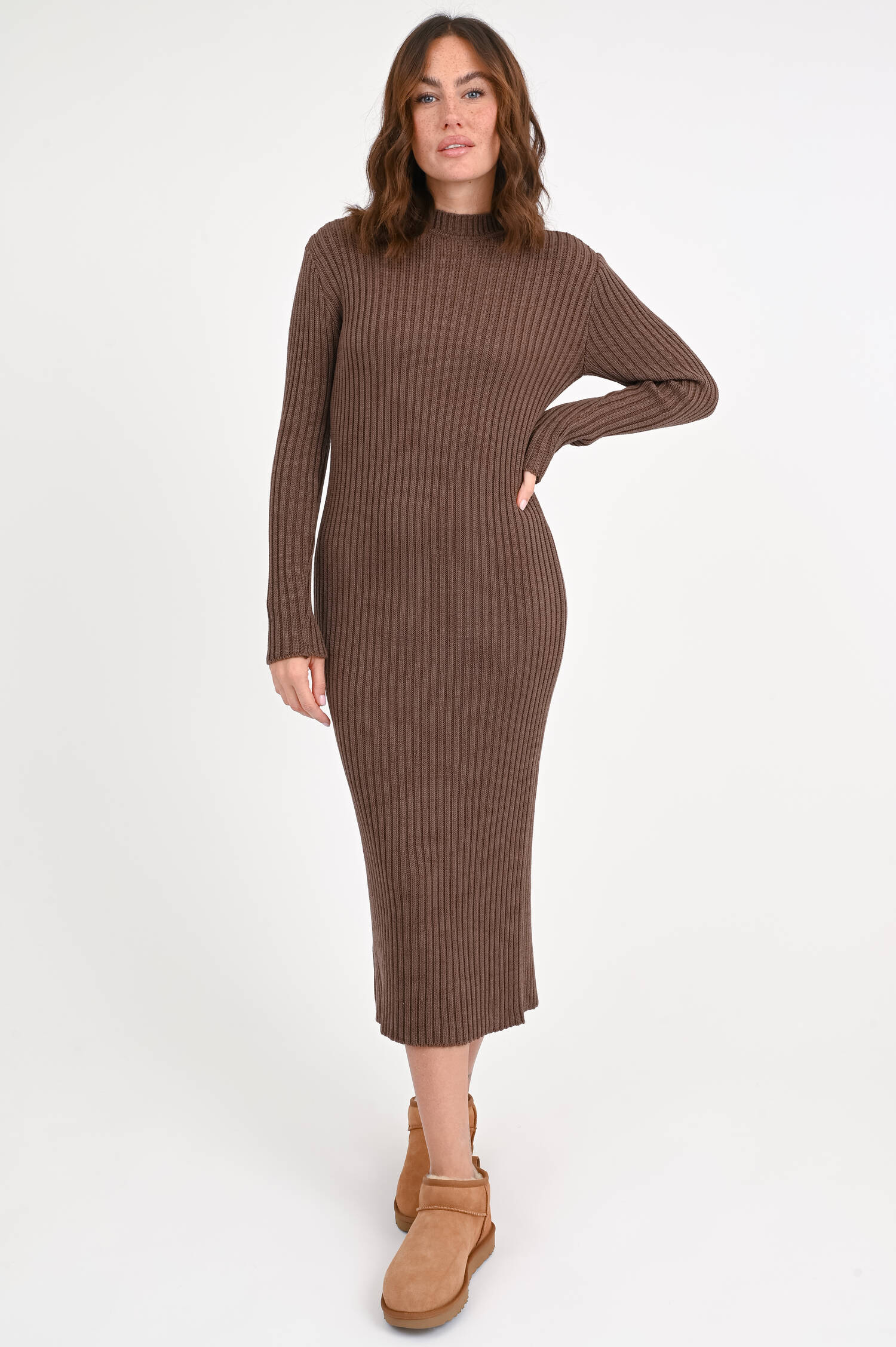 Strickkleid HELENA in Braun