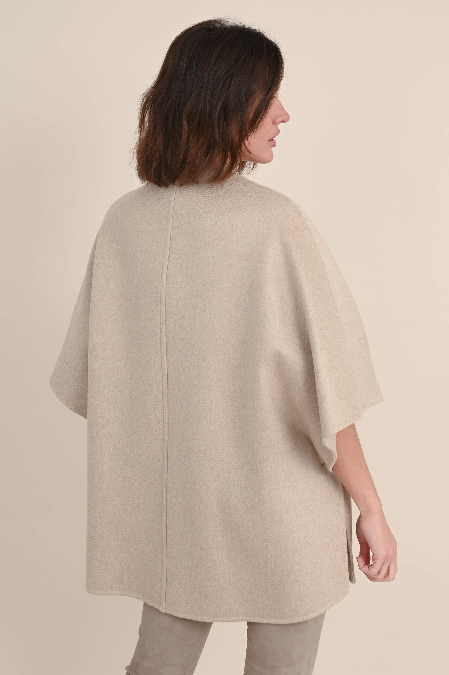Cashmere Poncho ARIS in Beige