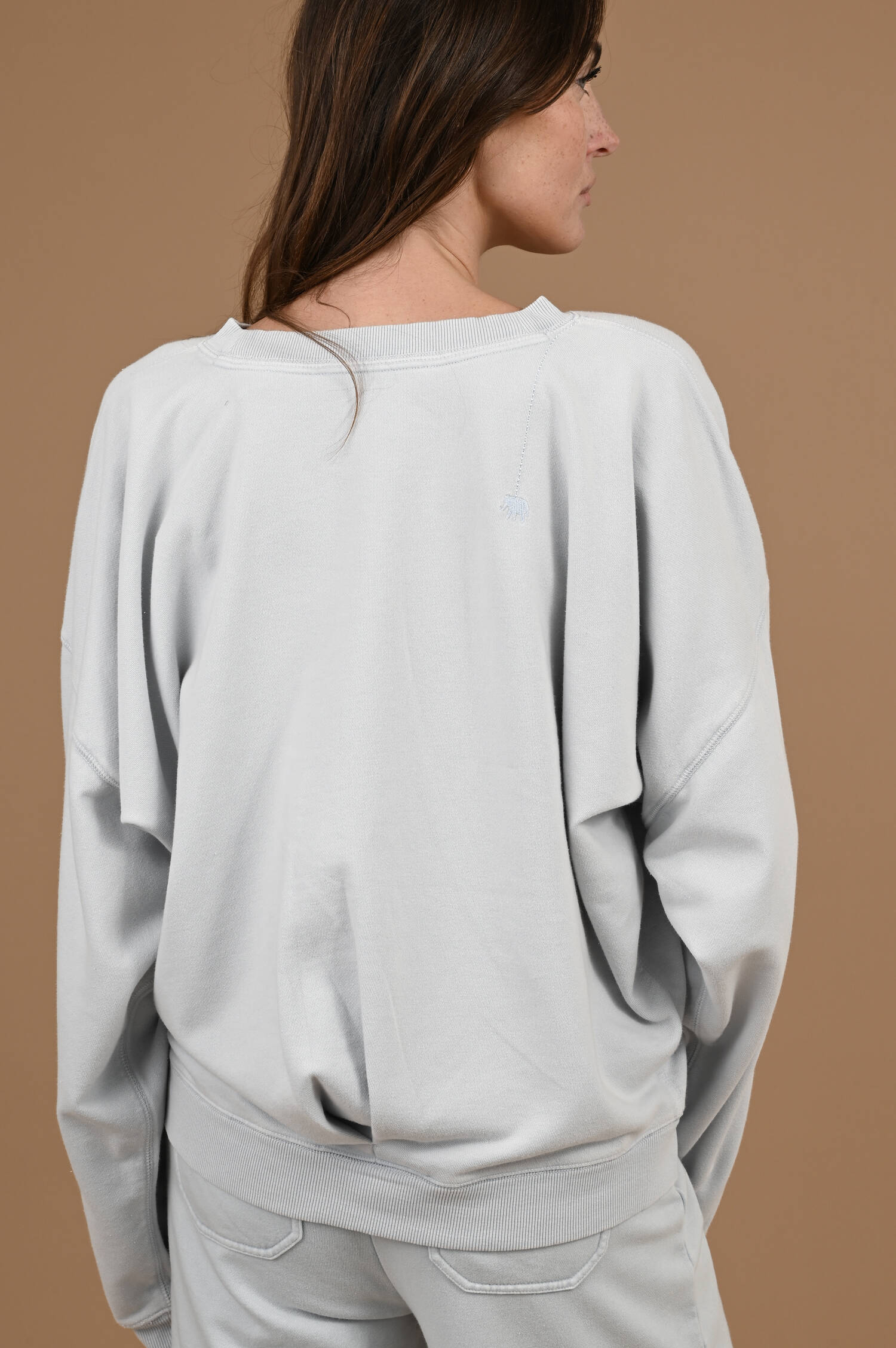 Sweater aus Bio-Baumwollmix in Eisblau