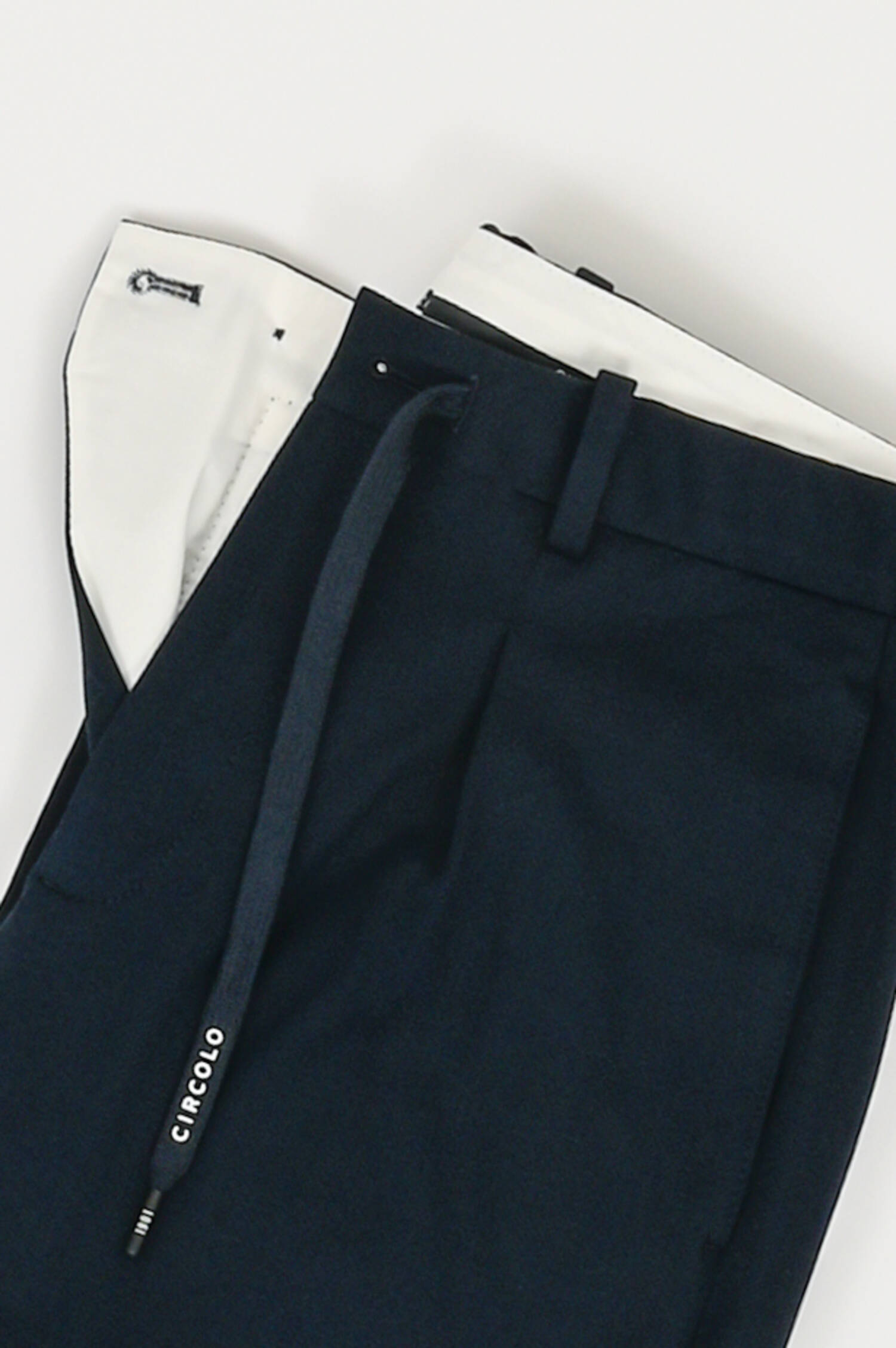 Hose aus Baumwoll-Stretch Mix in Navyblau