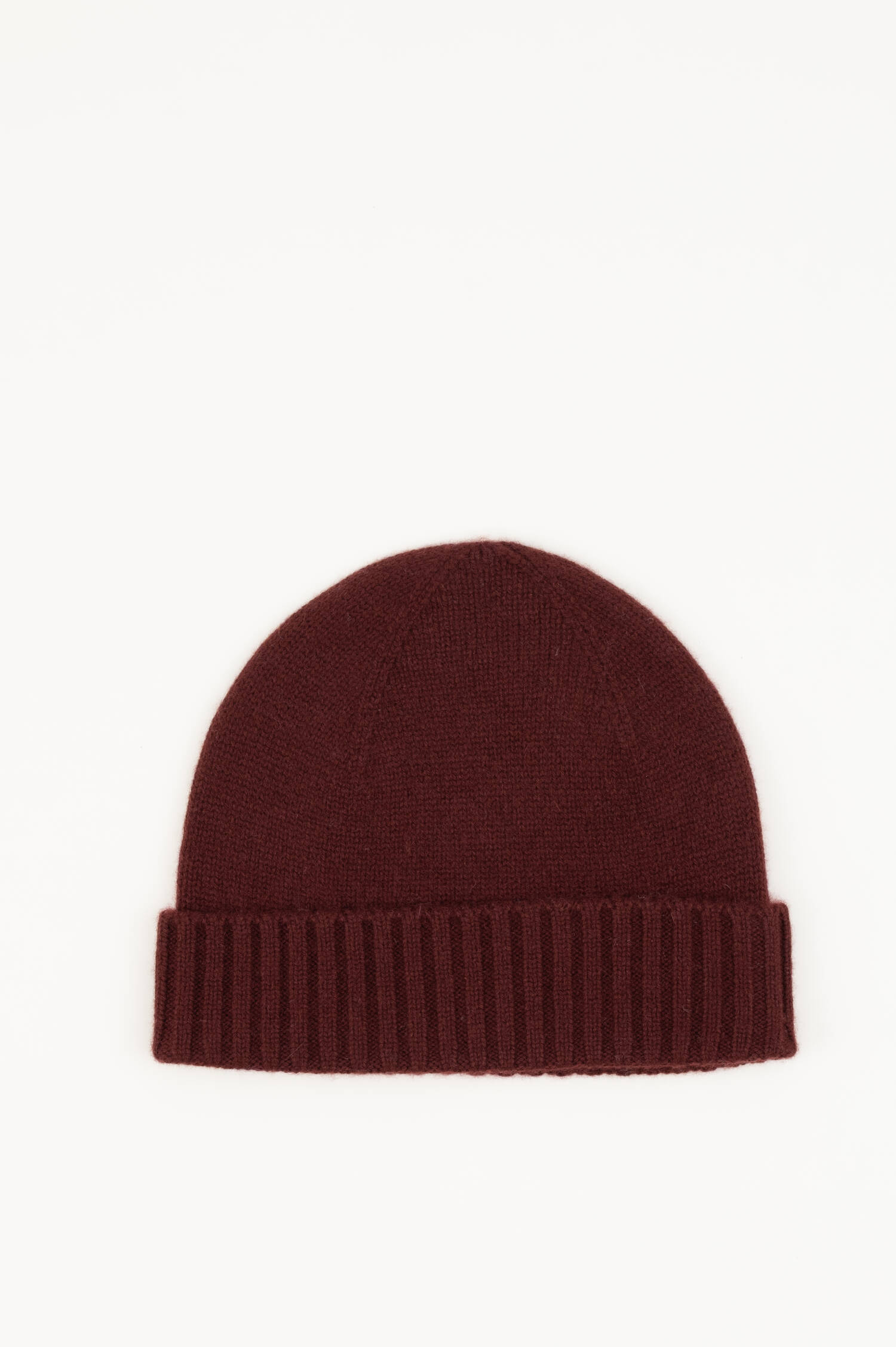 Cashmere-Beanie in Bordeaux