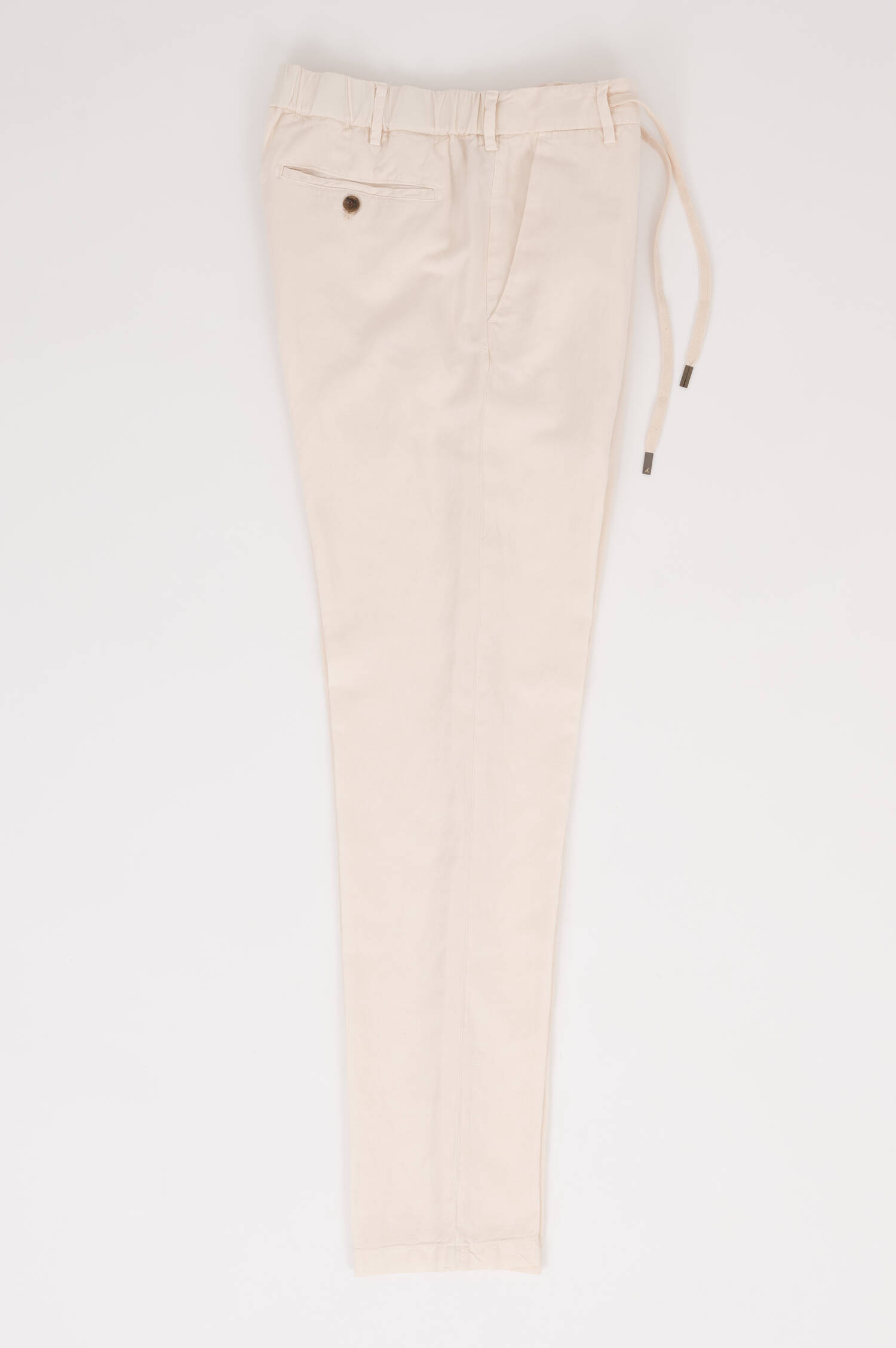 Chino mit Kordelzug in Weiß