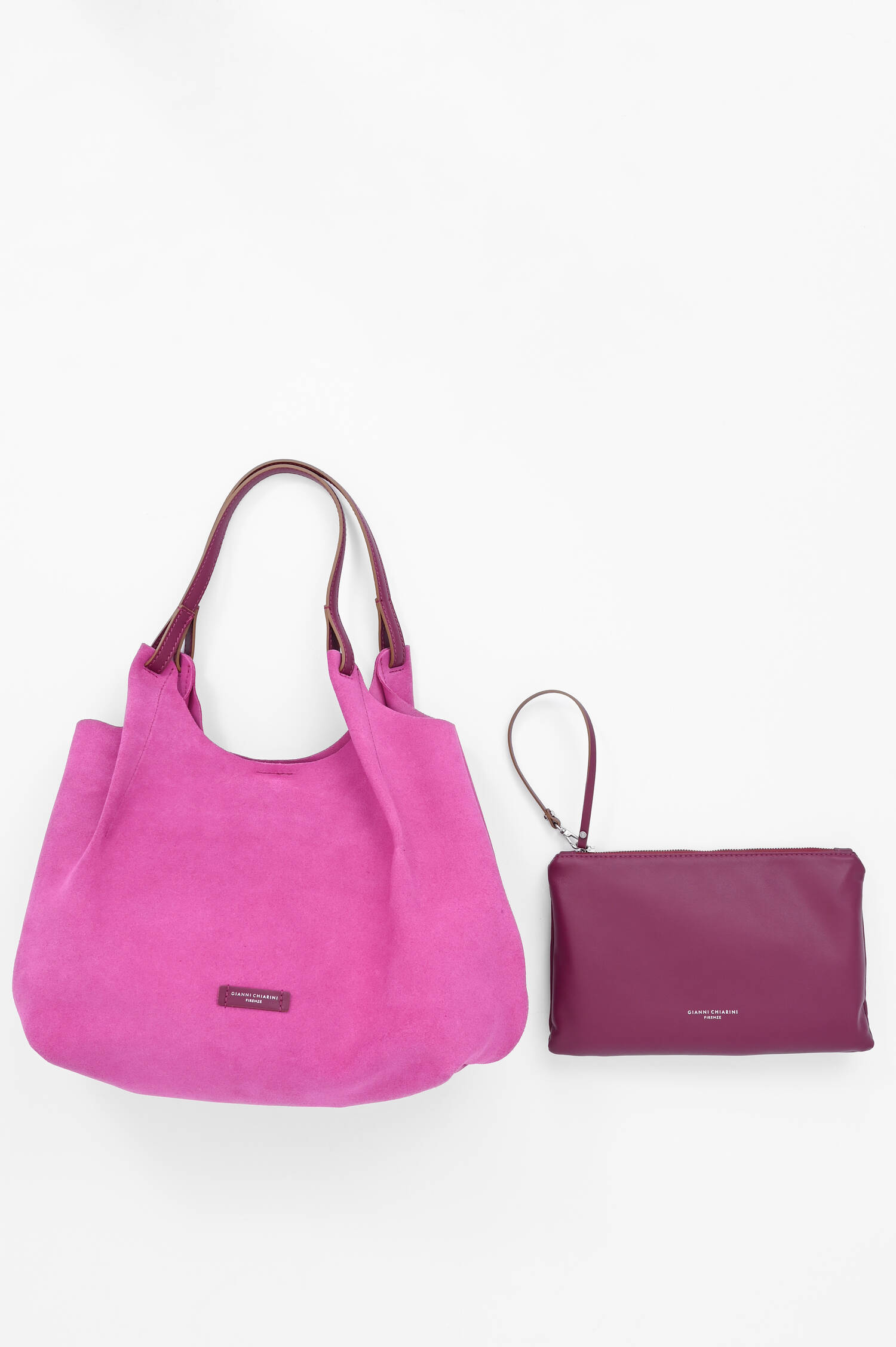 Shopper DUA aus Veloursleder in Desert Flower