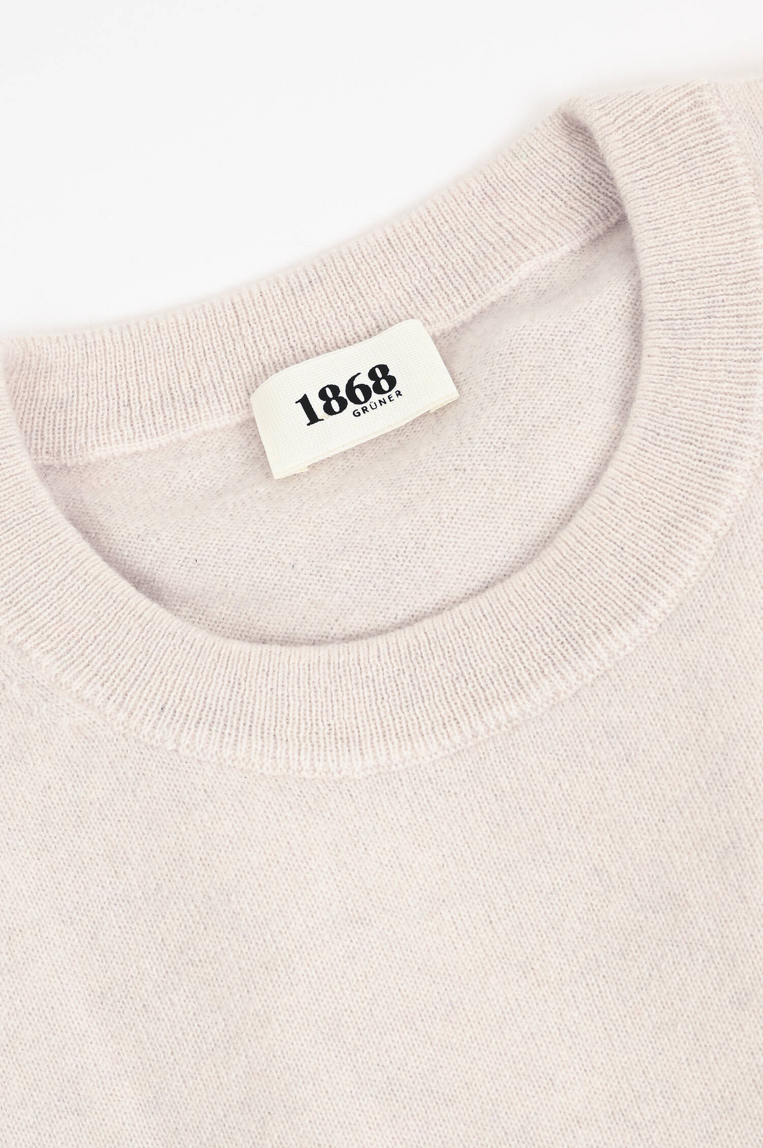 Cashmerepullover mit Rundhals in Hellbeige Cashmerepullover mit Rundhals in Hellbeige