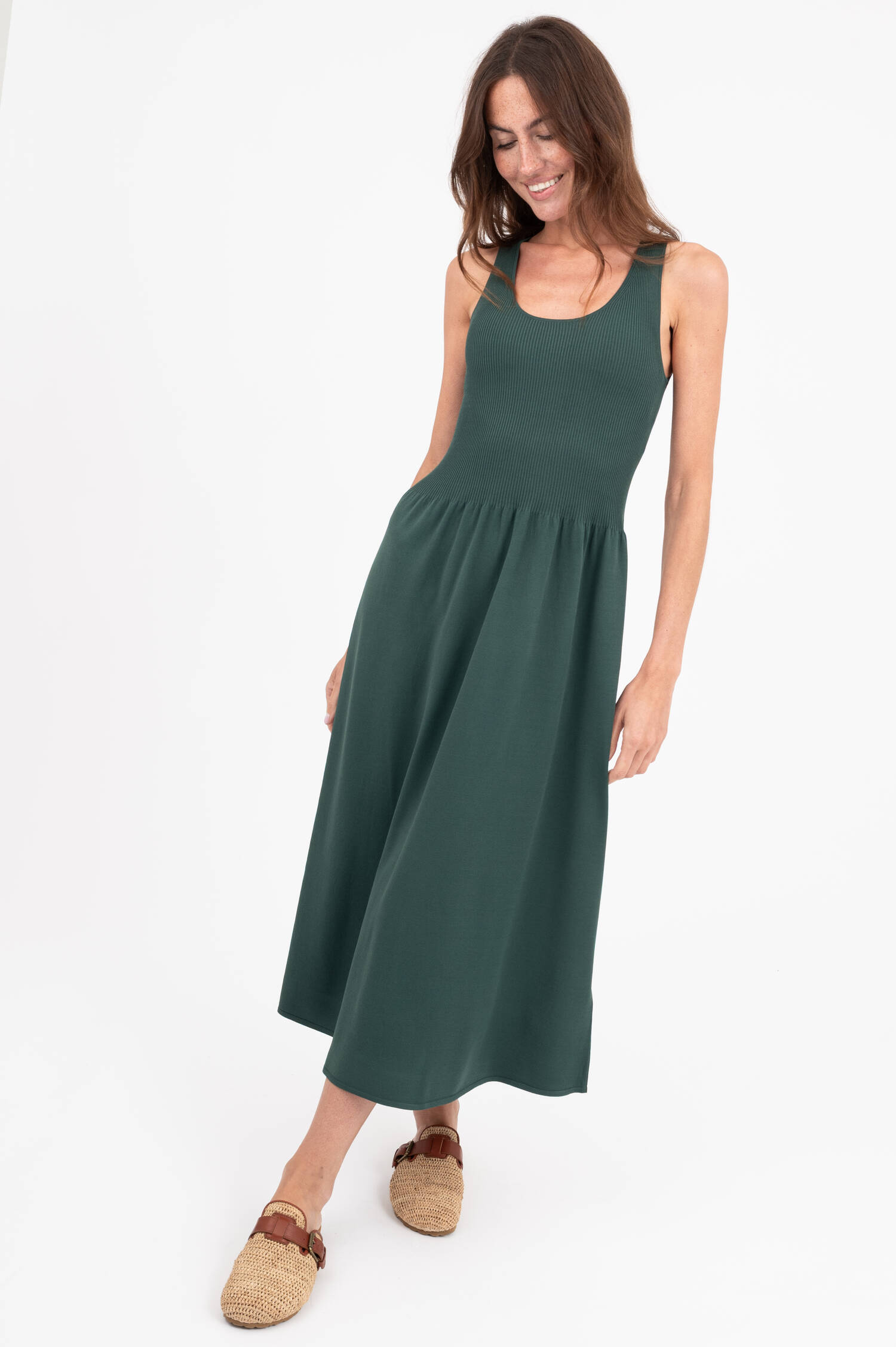 Kleid CALIBRI in Smaragdgrün