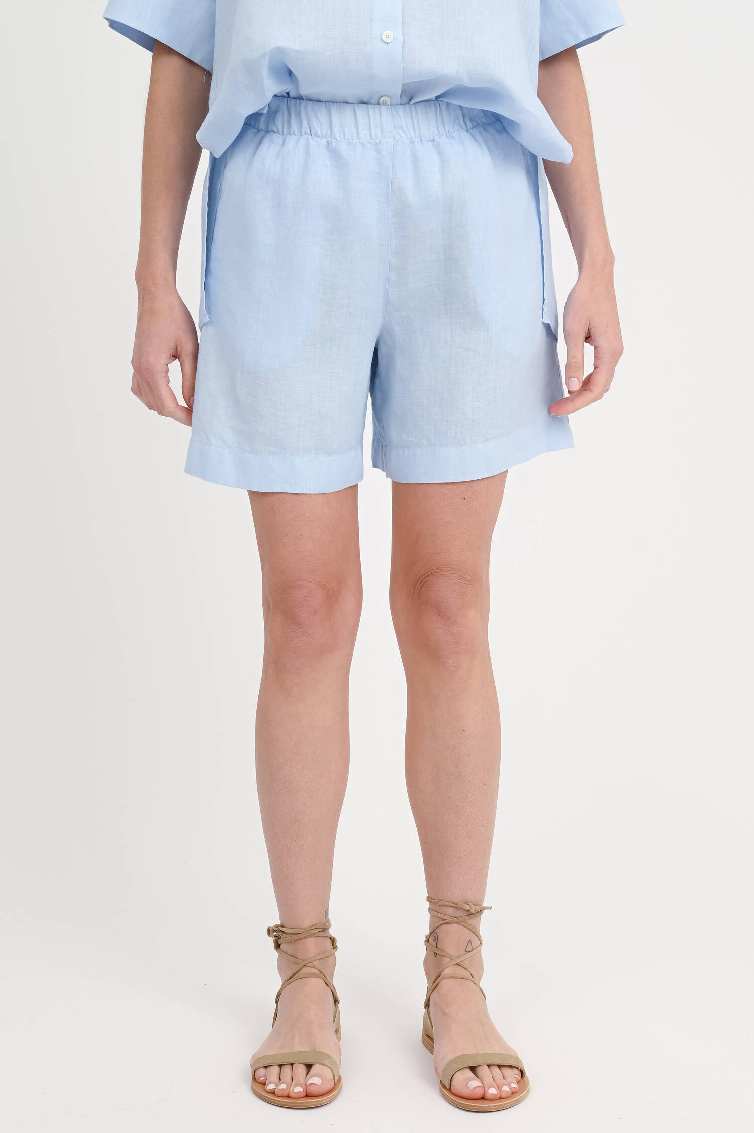 Leinenshorts SIRIO in Hellblau Leinenshorts SIRIO in Hellblau