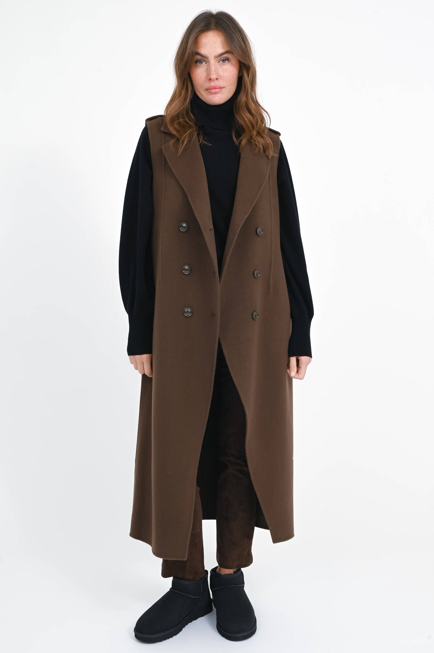 Woll-Cashmere-Weste in Kakaobraun Woll-Cashmere-Weste in Kakaobraun