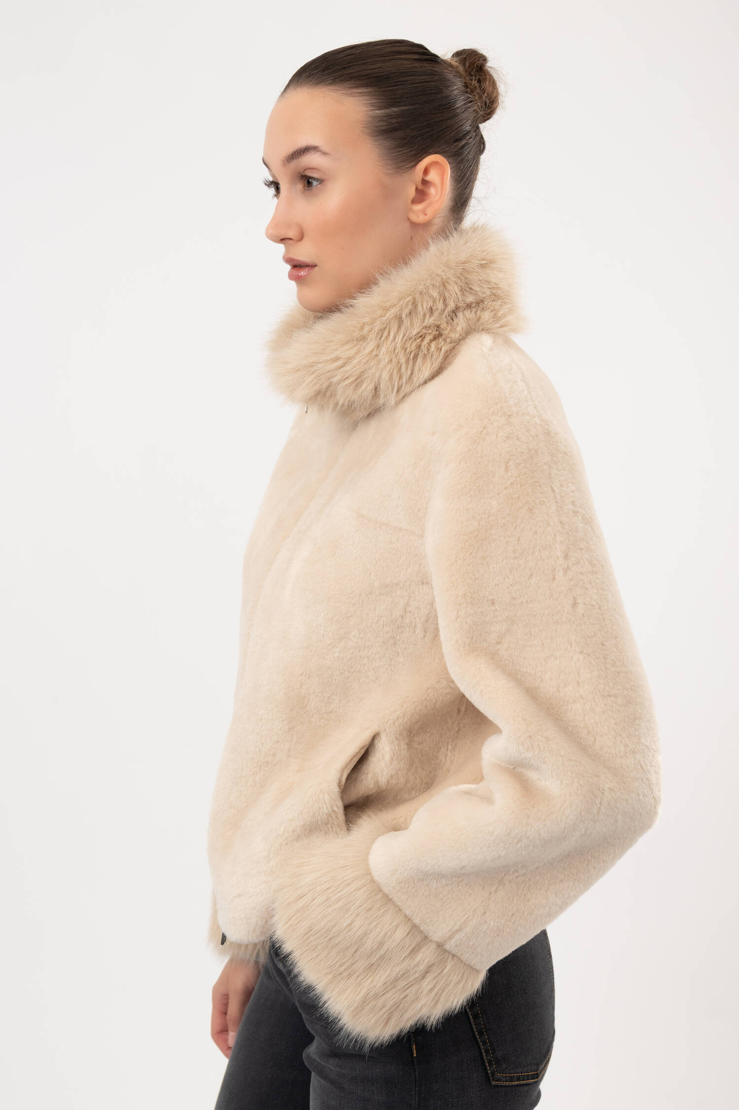 Faux-Fur-Jacke XANA TOSCANY in Beige Faux-Fur-Jacke XANA TOSCANY in Beige