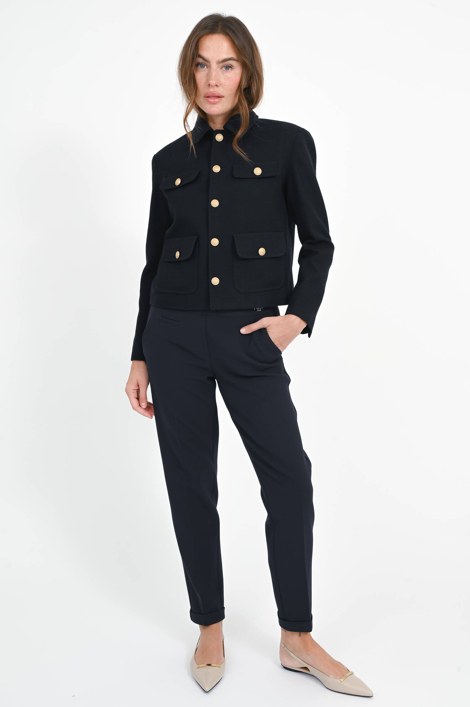 Jacke aus Baumwoll-Mix in Blue Navy