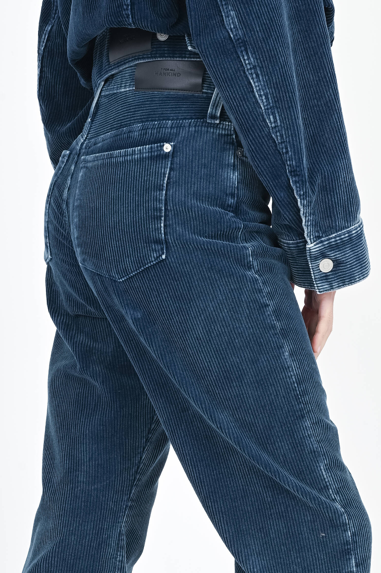 Denim-Cord-Hose Tess in Used Blue Denim-Cord-Hose Tess in Used Blue