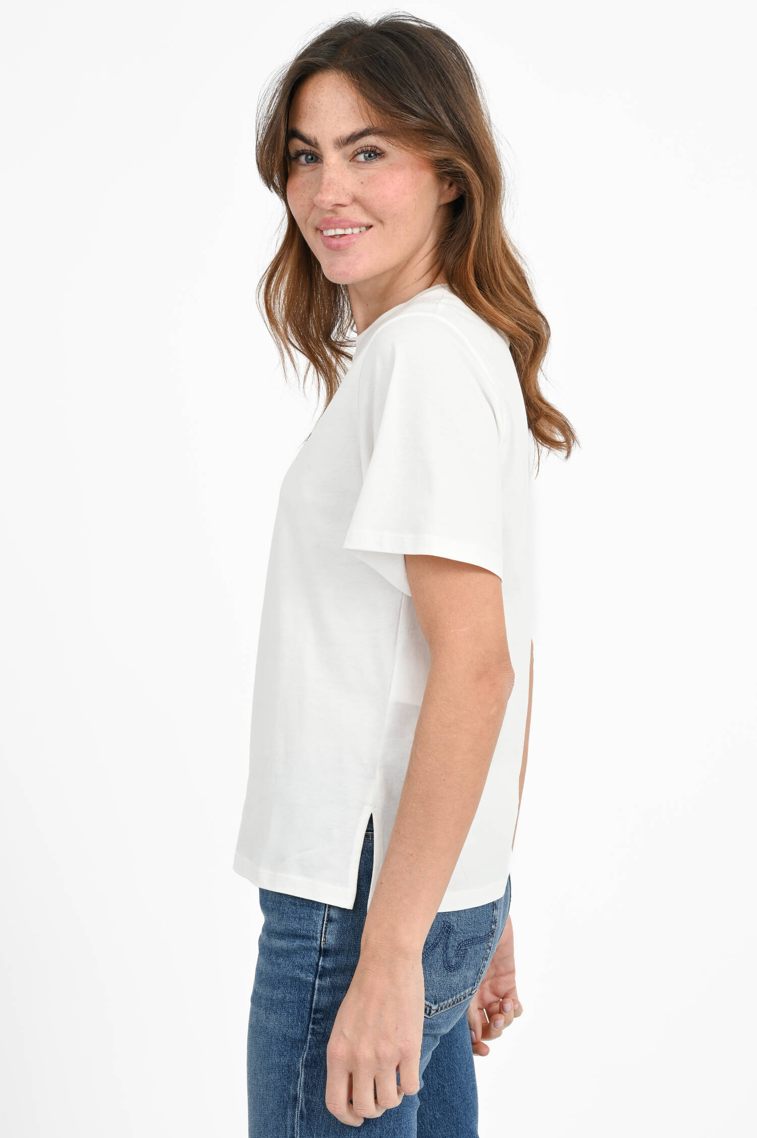 T-Shirt VENACO mit Logo-Detail in Weiß