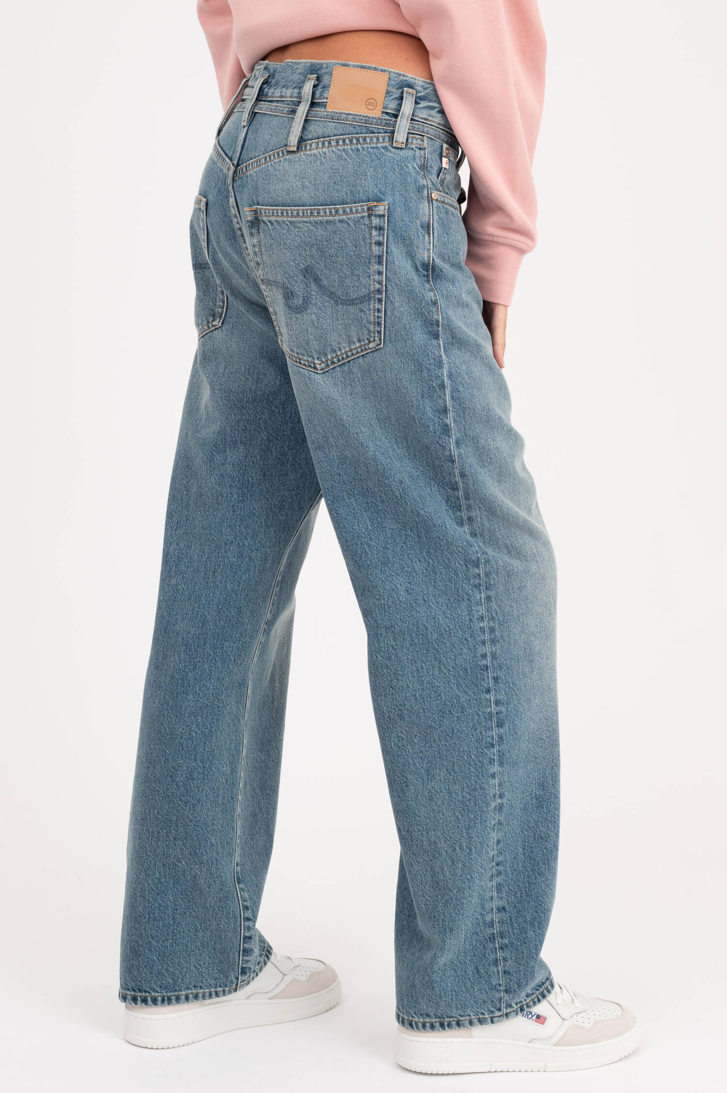 Cropped Paperbag Jeans COOLIO in Mittelblau