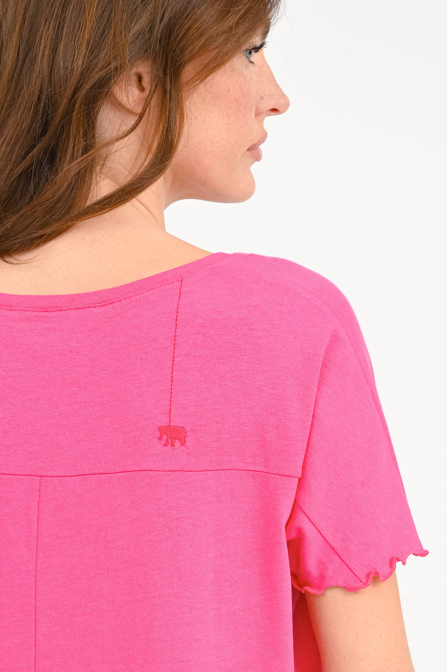 Oversize-Kurzarmshirt ADELA in Pink