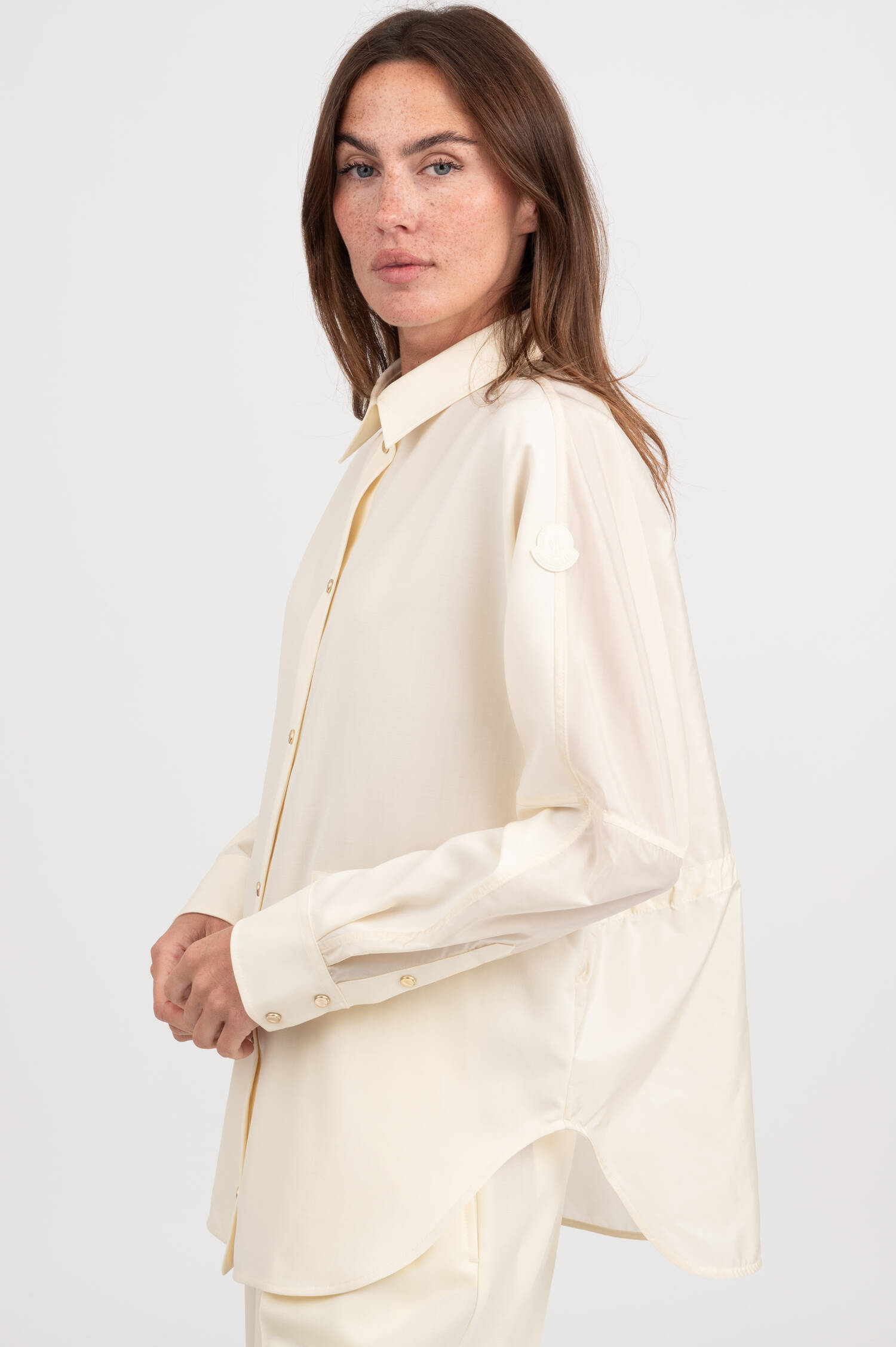 Material-Mix Bluse in Creme Material-Mix Bluse in Creme