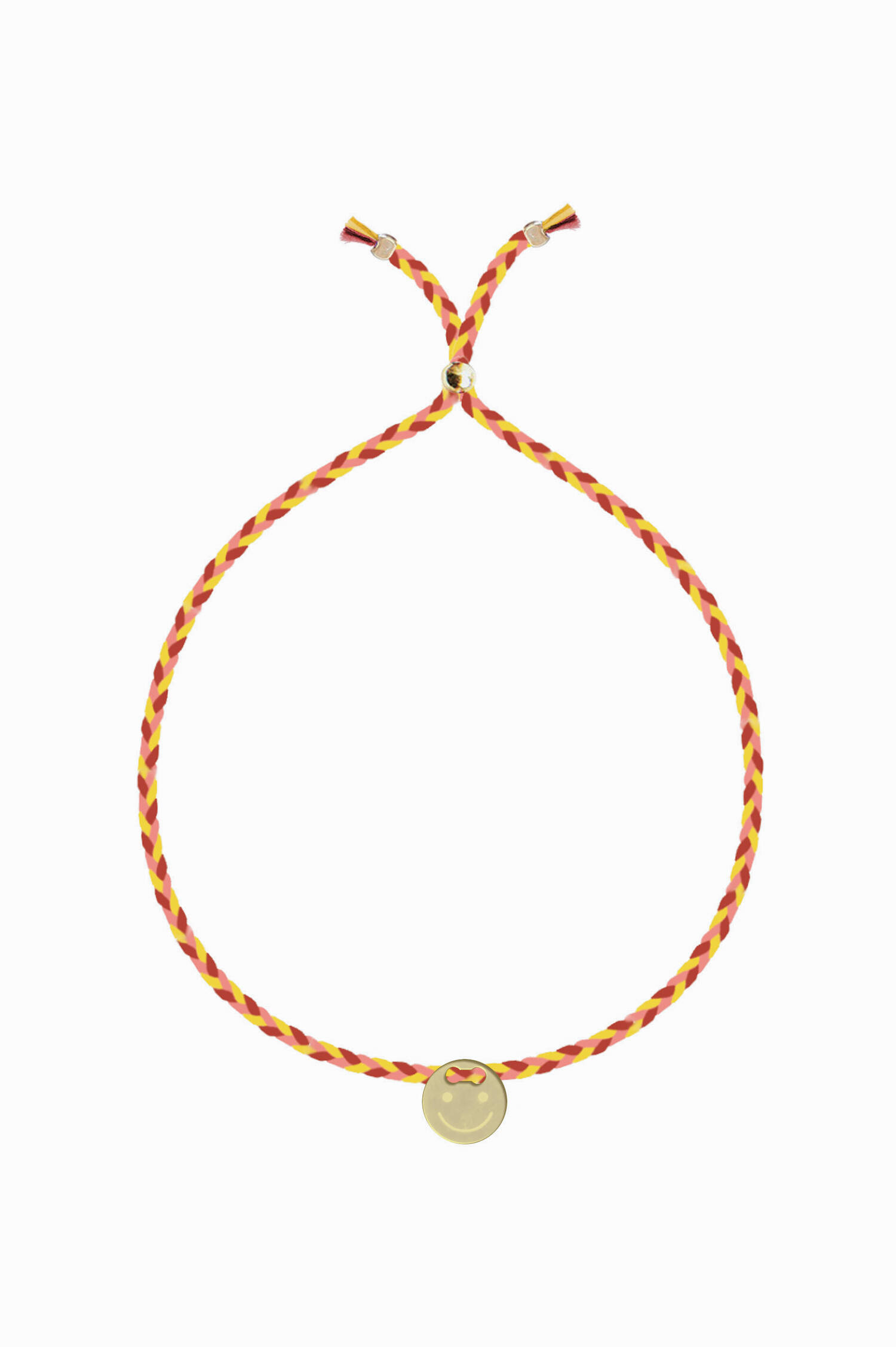 STORY OF MY LIFE Armband HAPPY FACE in Pink/Gelb STORY OF MY LIFE Armband HAPPY FACE in Pink/Gelb