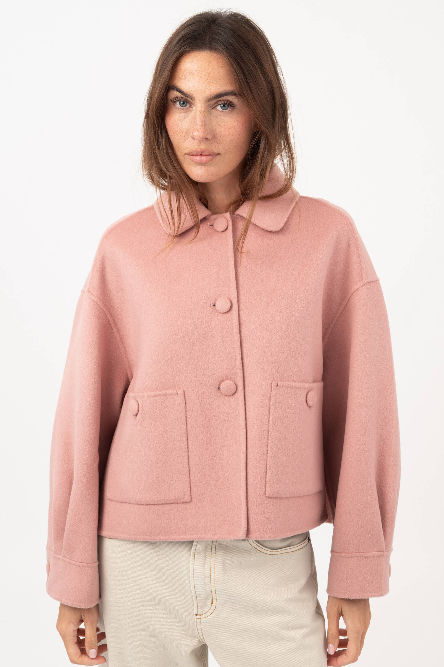 Woll-Jacke in Rosa Woll-Jacke in Rosa