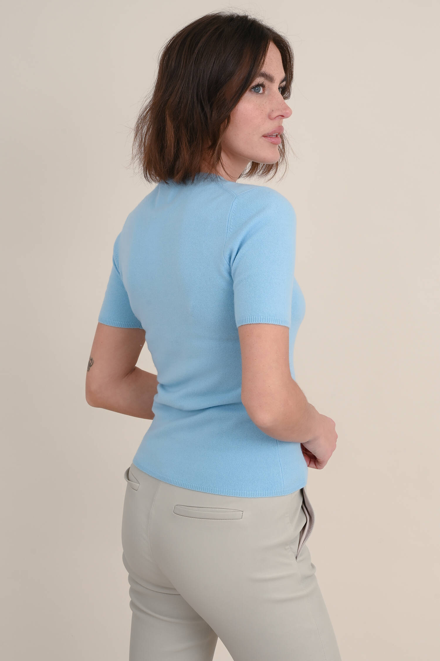 Cashmere Strickshirt in Hellblau