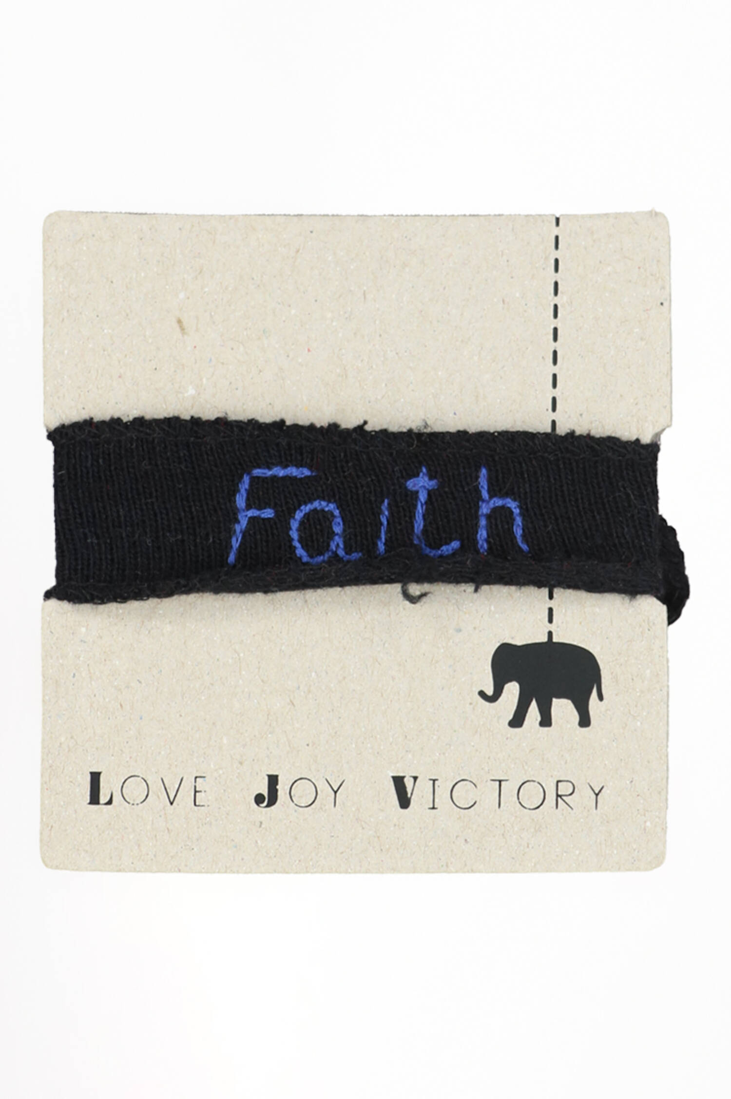 Armband aus Baumwolle -FAITH in schwarz Armband aus Baumwolle -FAITH in schwarz