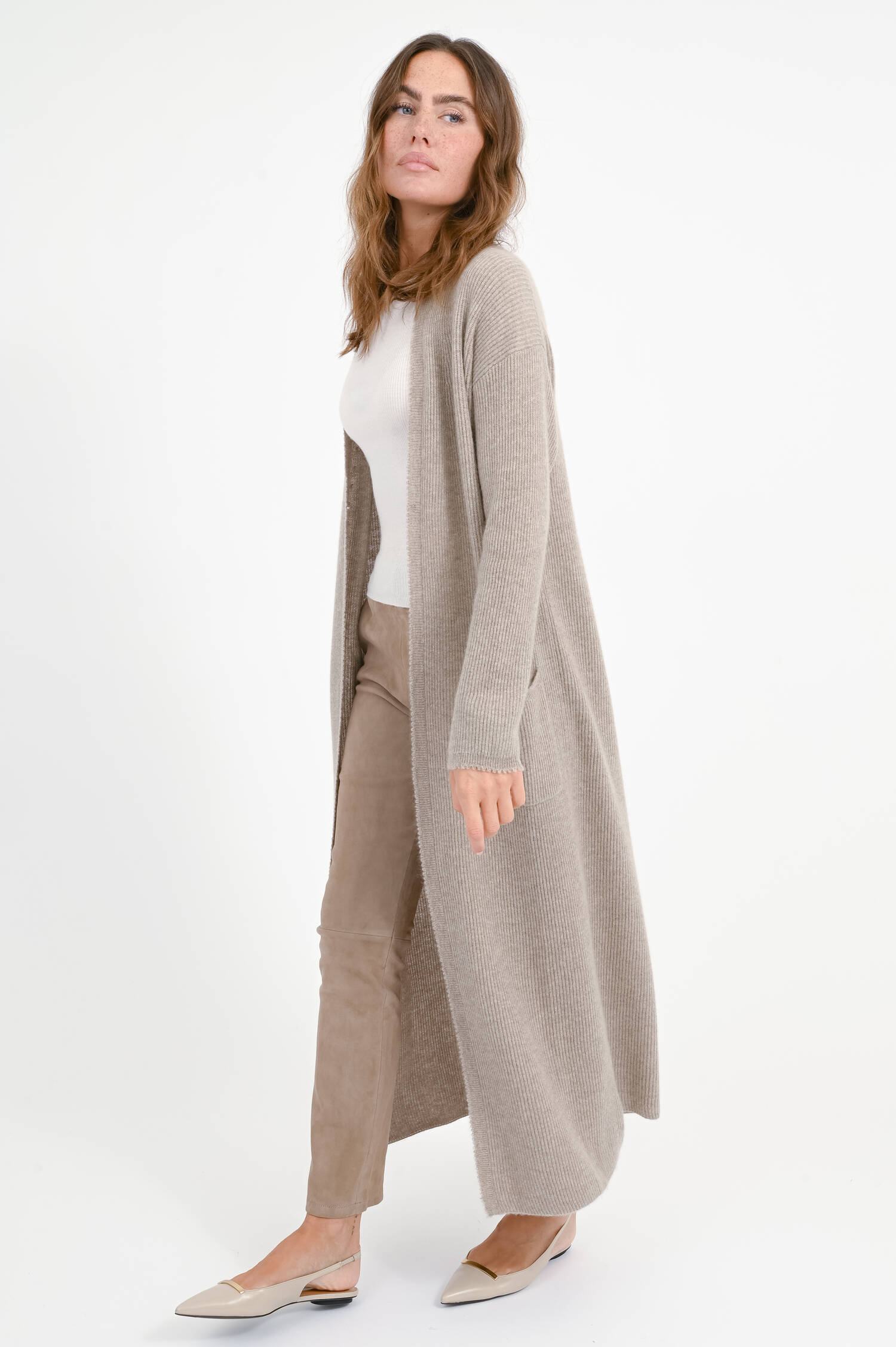 Maxi-Cashmere-Cardigan in Macadamia Maxi-Cashmere-Cardigan in Macadamia