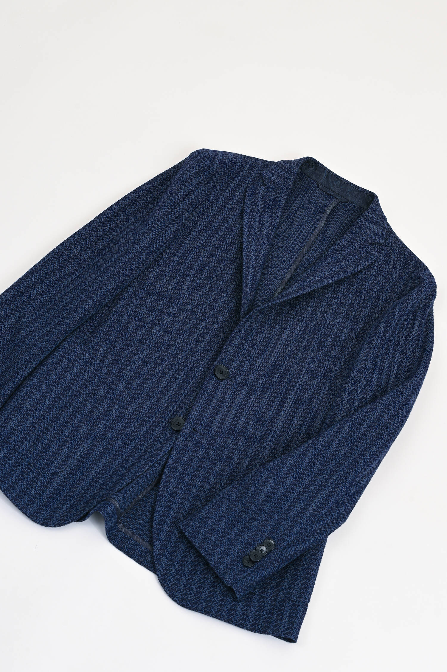 Sakko aus Baumwolle mit Struktur in Blau Sakko aus Baumwolle mit Struktur in Blau