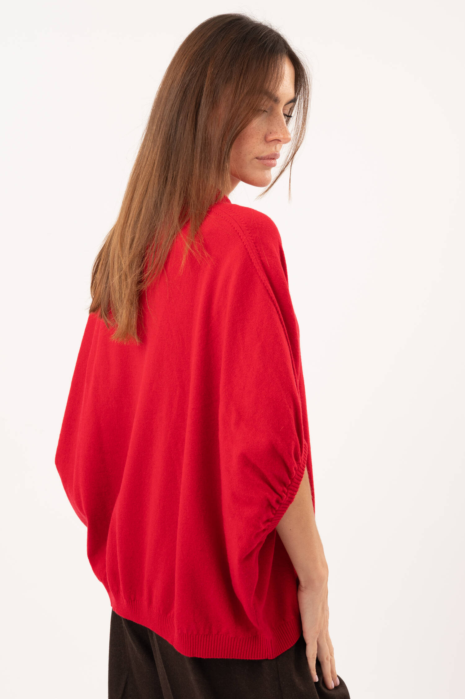 Woll-Cashmere-Polo-Shirt in Rot