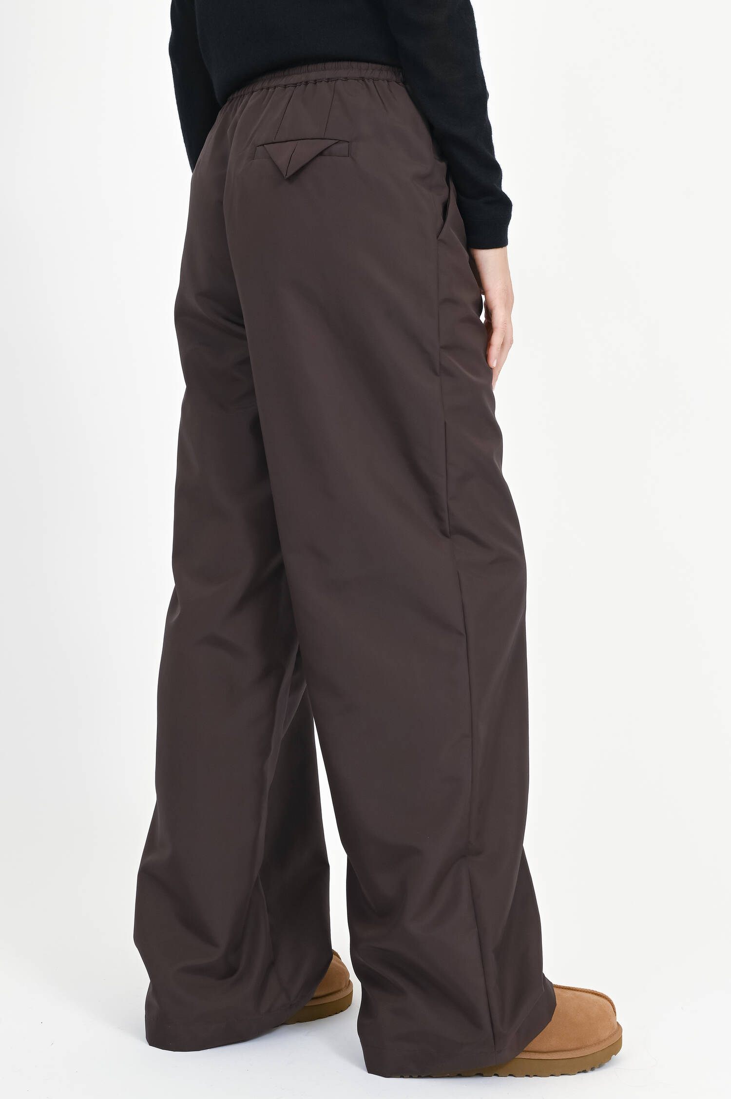 Taft-Hose mit elastischem Bund in Chocolate