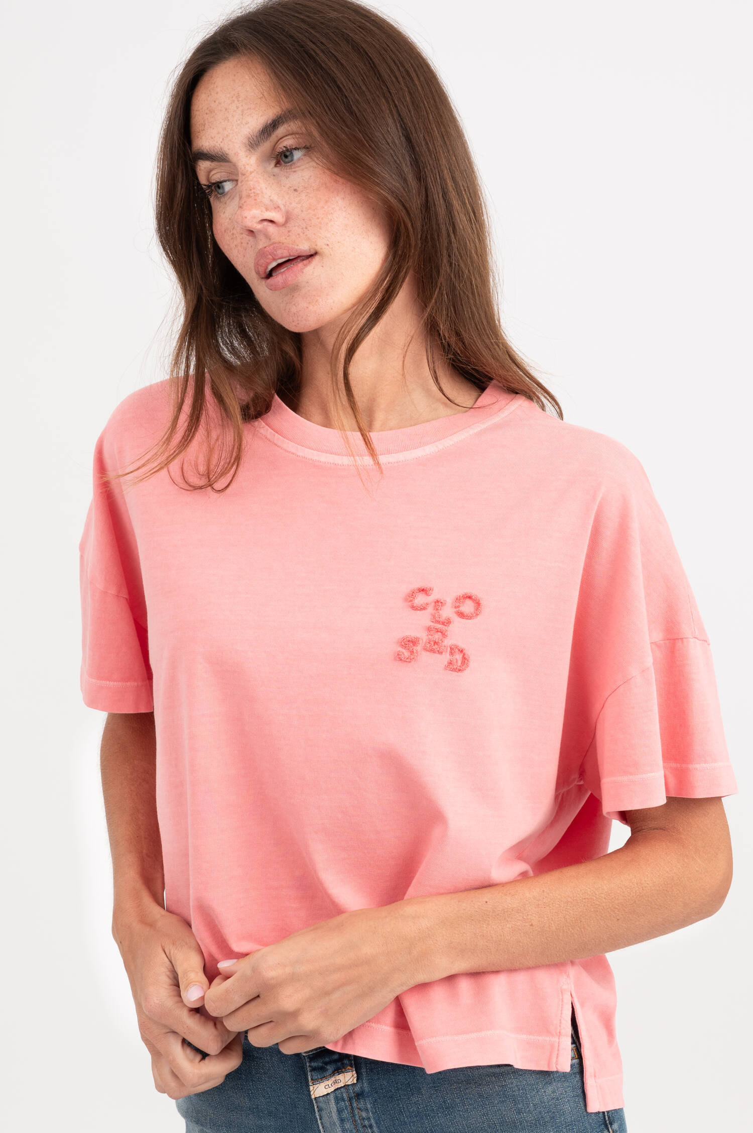 Oversize T-Shirt in Korall Oversize T-Shirt in Korall