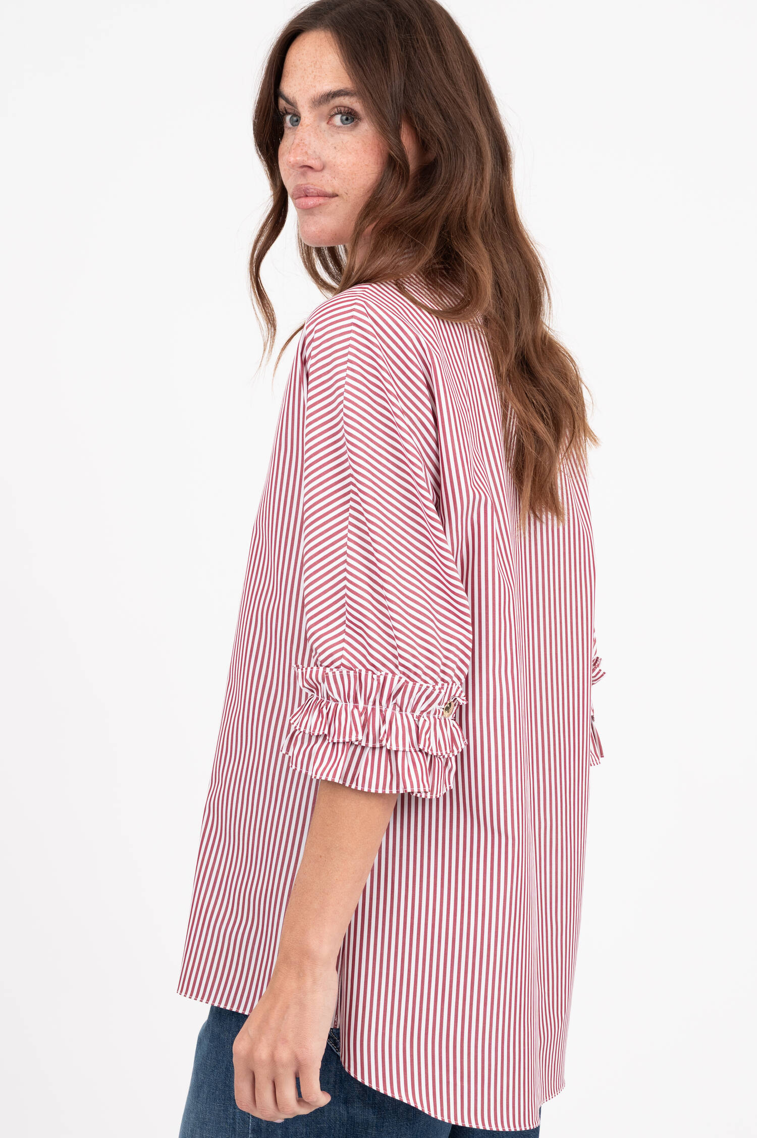 Bluse NEBBIE in Bordeaux/Weiß gestreift Bluse NEBBIE in Bordeaux/Weiß gestreift