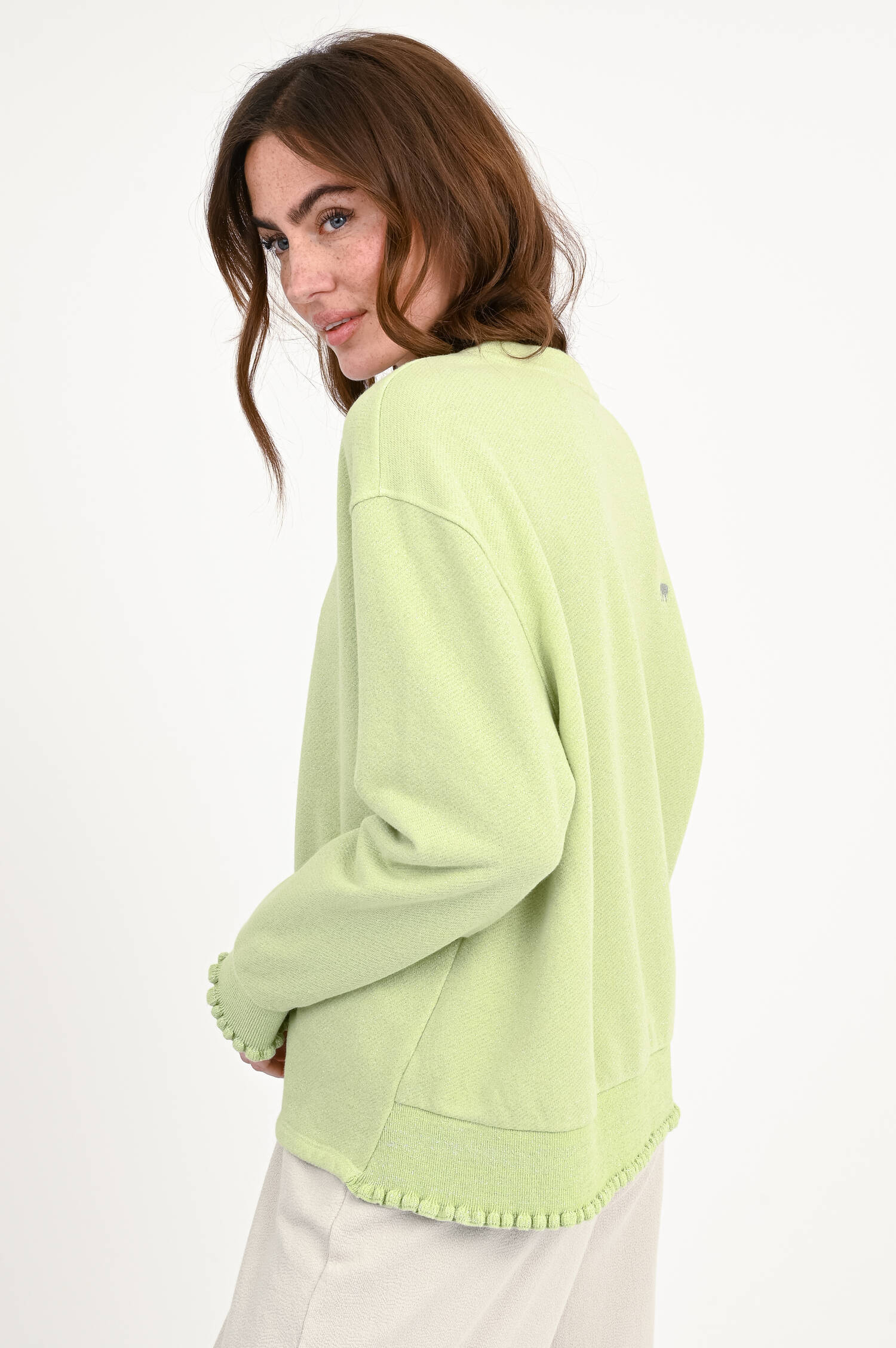 Glitzer-Sweatshirt ROSE in Grün