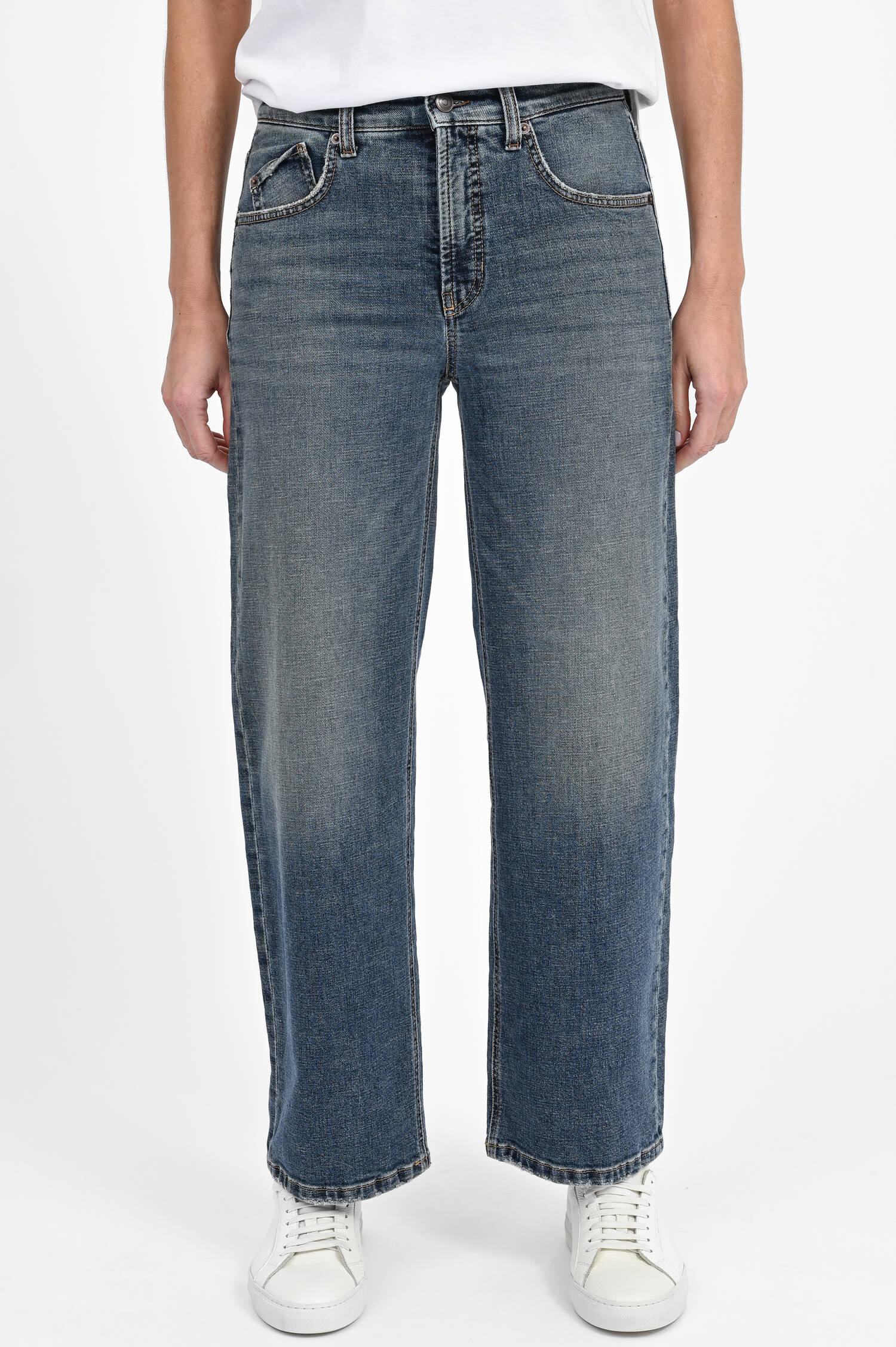 Balloon-Jeans im Used-Look in Blue Balloon-Jeans im Used-Look in Blue